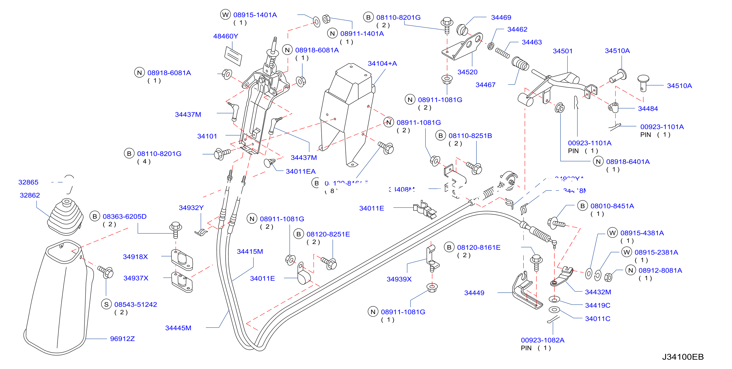 Transmission Control Linkage Mt