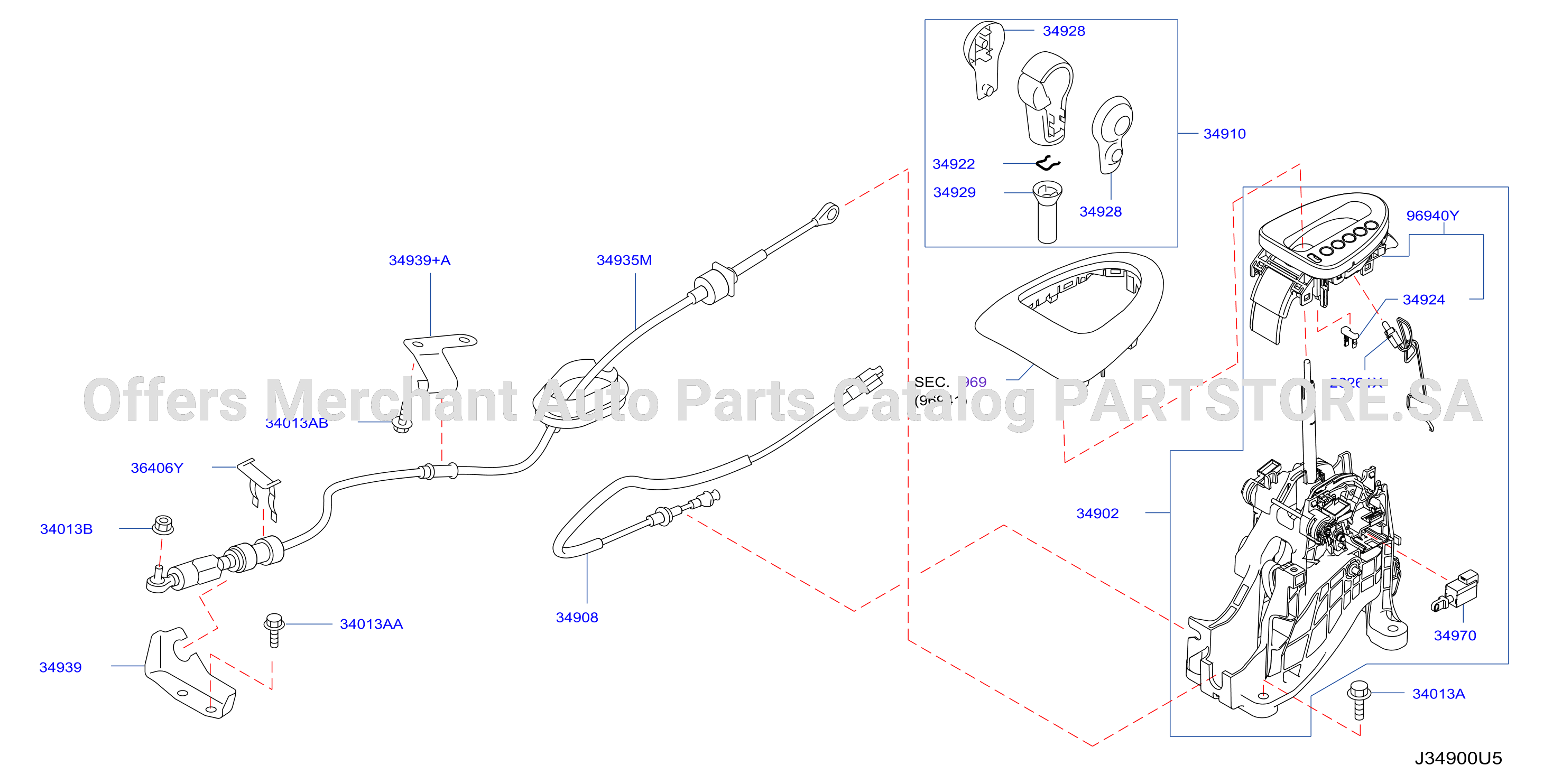 Auto Transmission Control Device Leather