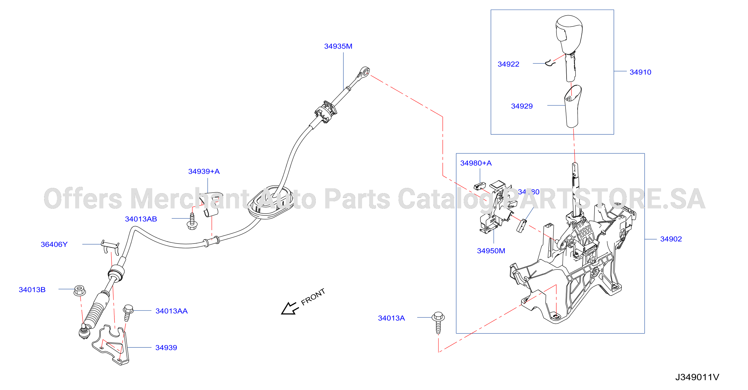Auto Transmission Control Device Push