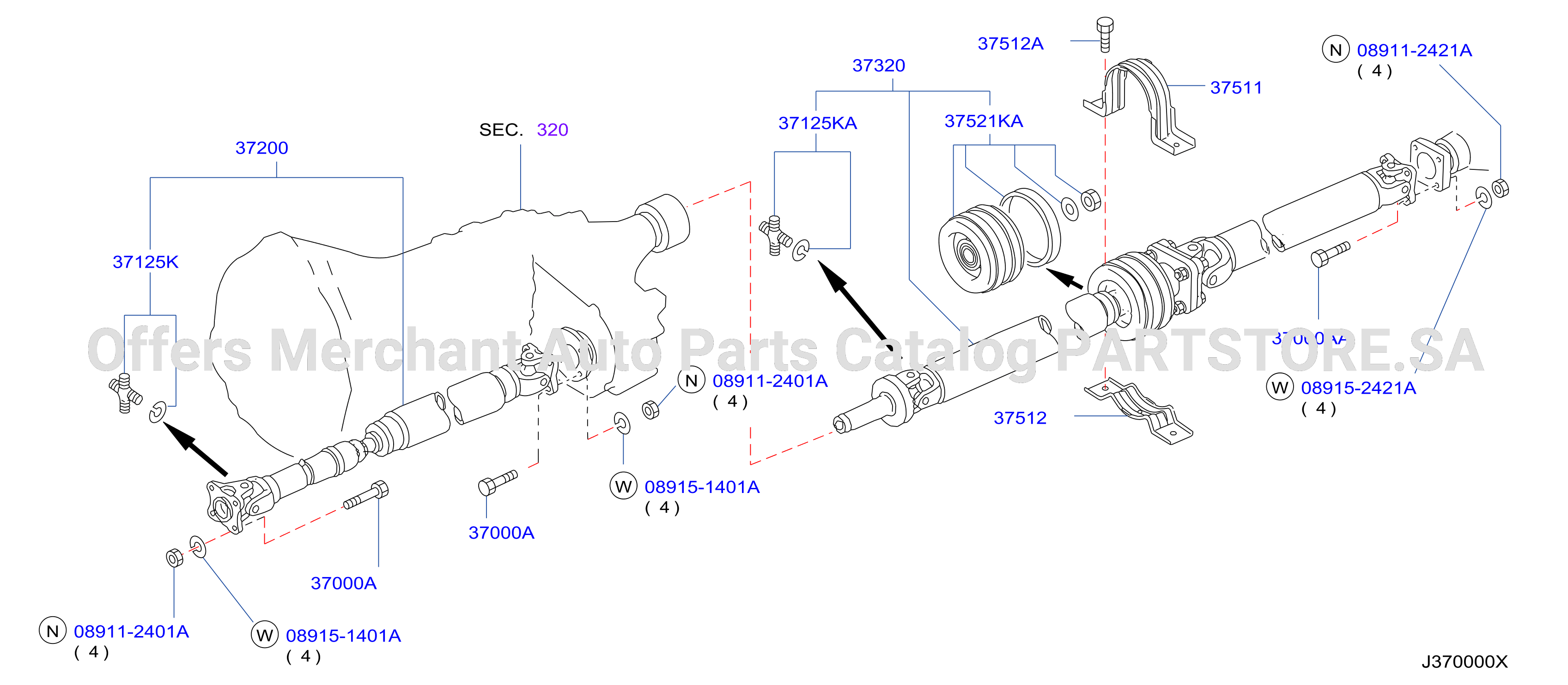 Propeller Shaft 4Wd