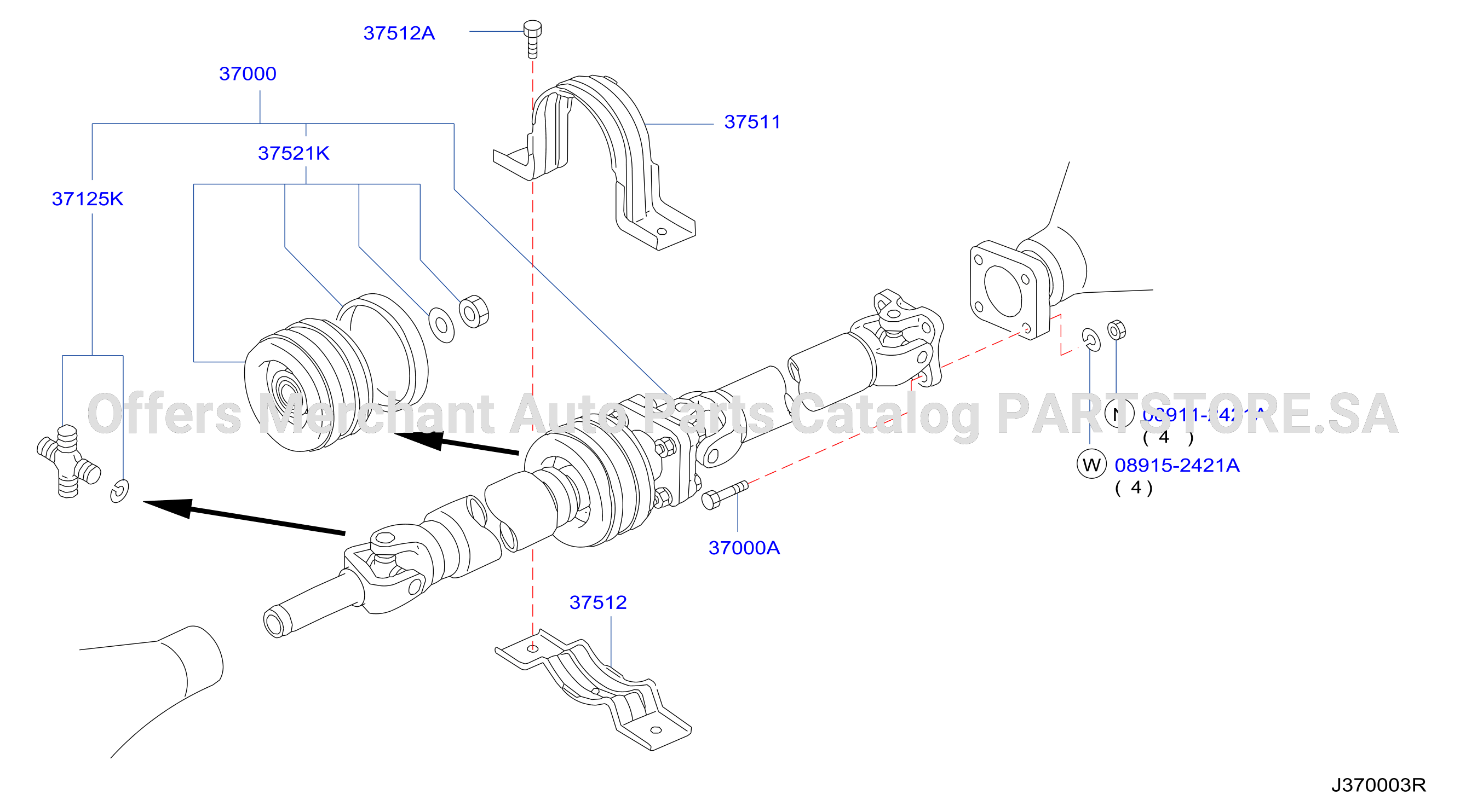 Propeller Shaft 2Wd Yd25Ddti