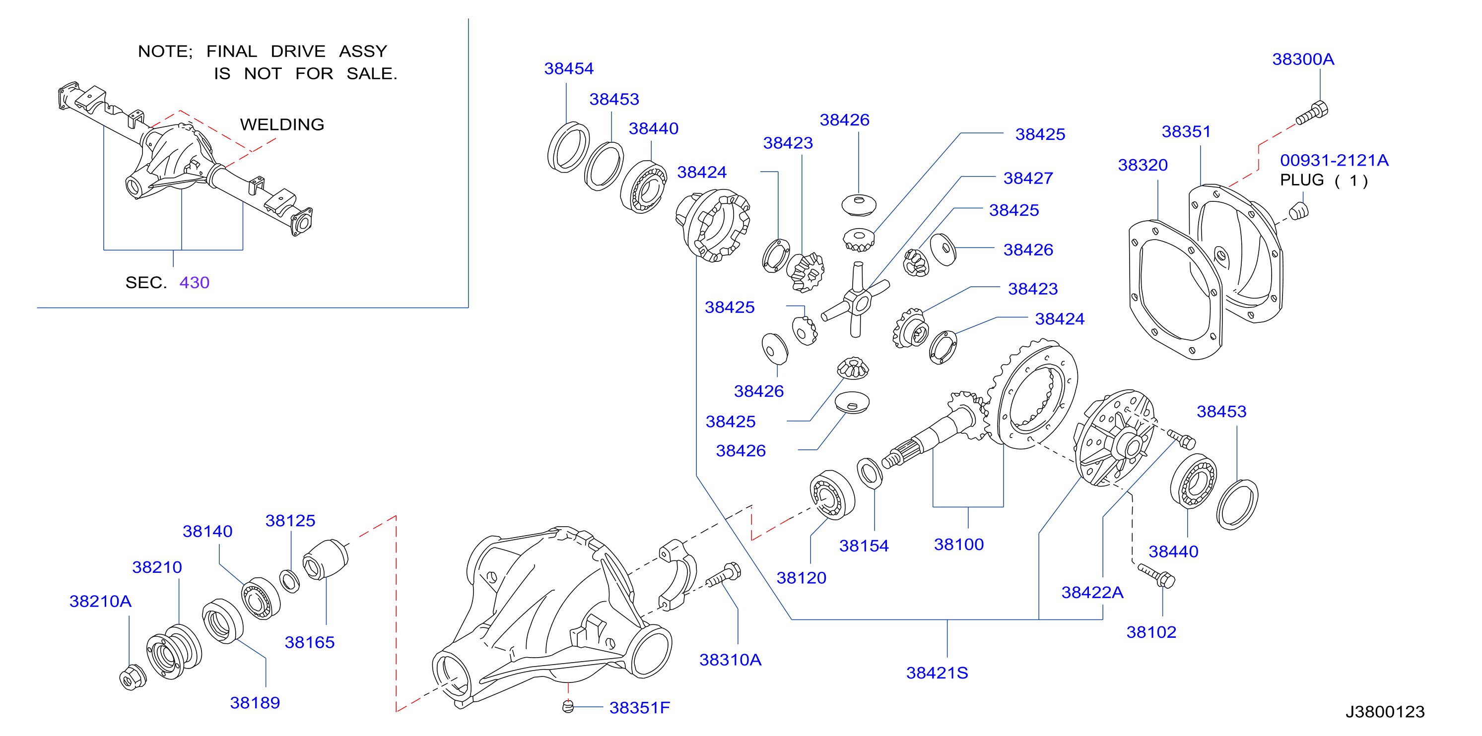 Rear Final Drive 4 Pinion