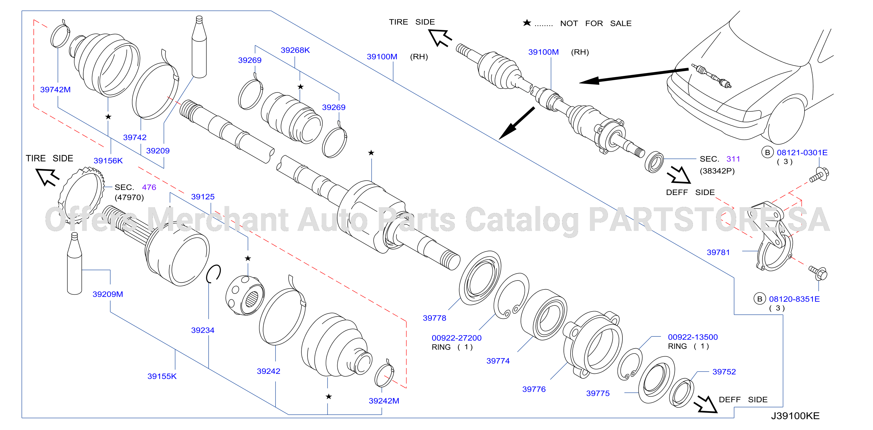 Front Drive Shaft Rh Side