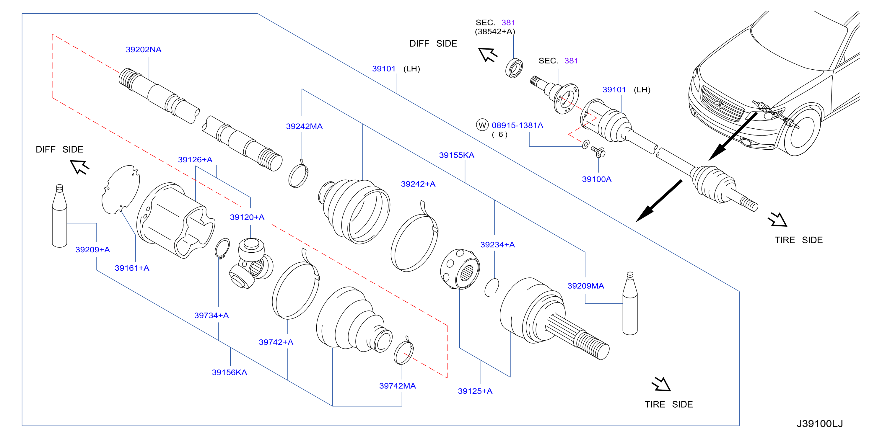 Front Drive Shaft Lh Side