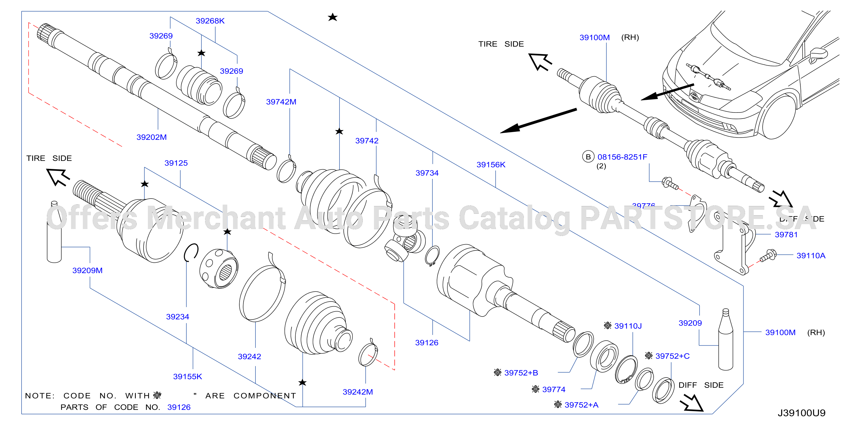 Front Drive Shaft Rh Side