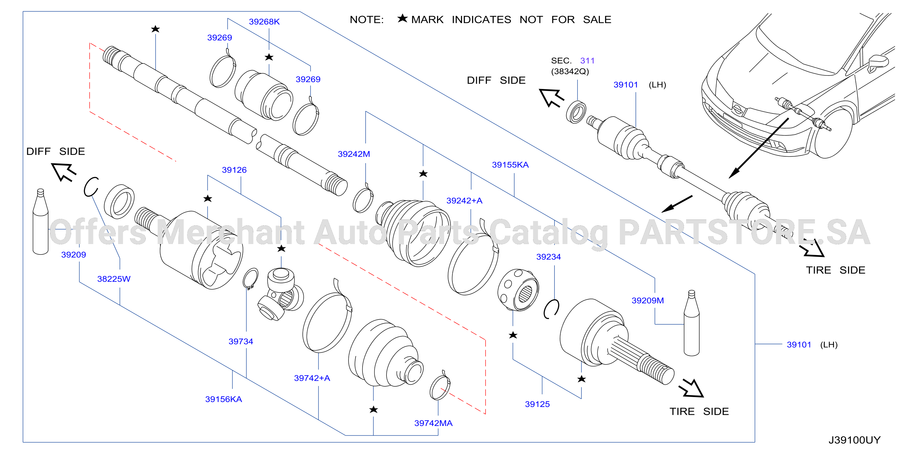 Front Drive Shaft Lh Side