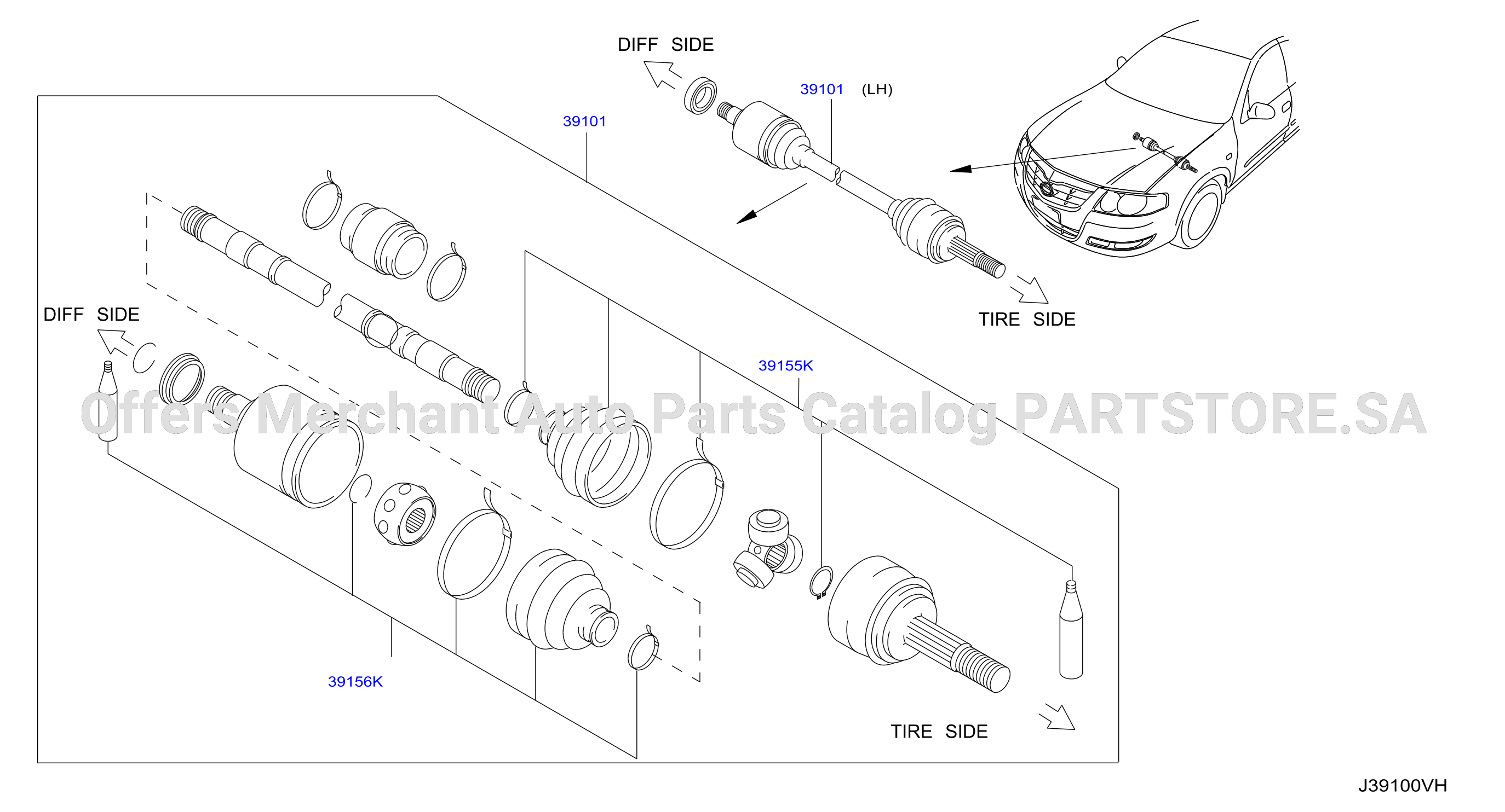 Front Drive Shaft Lh Side
