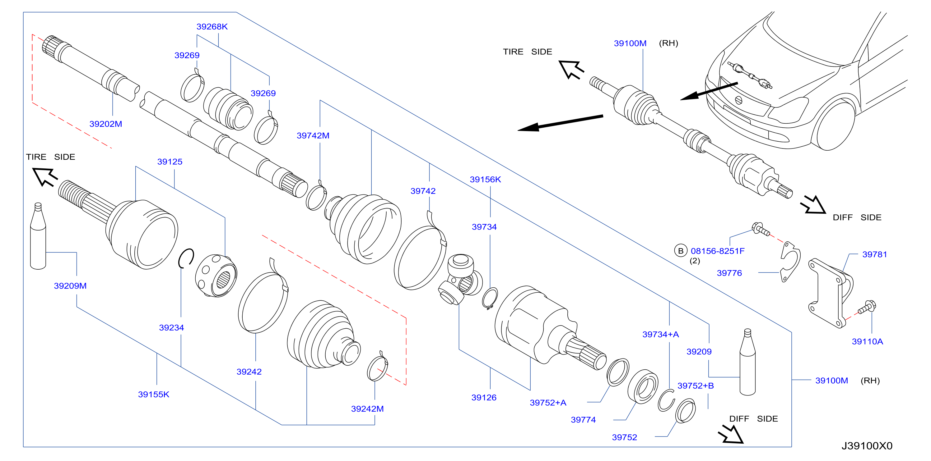 Front Drive Shaft Rh Side