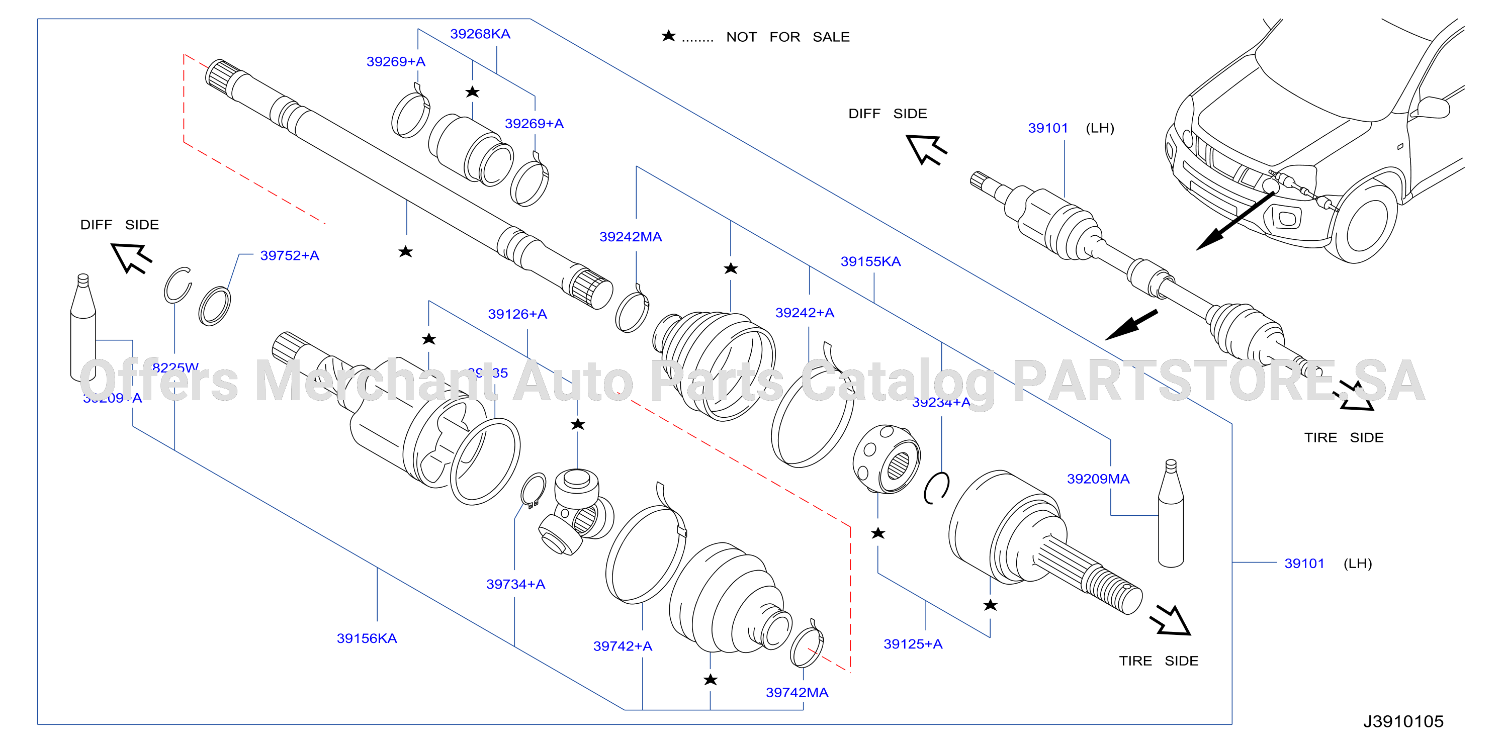Front Drive Shaft Lh Side
