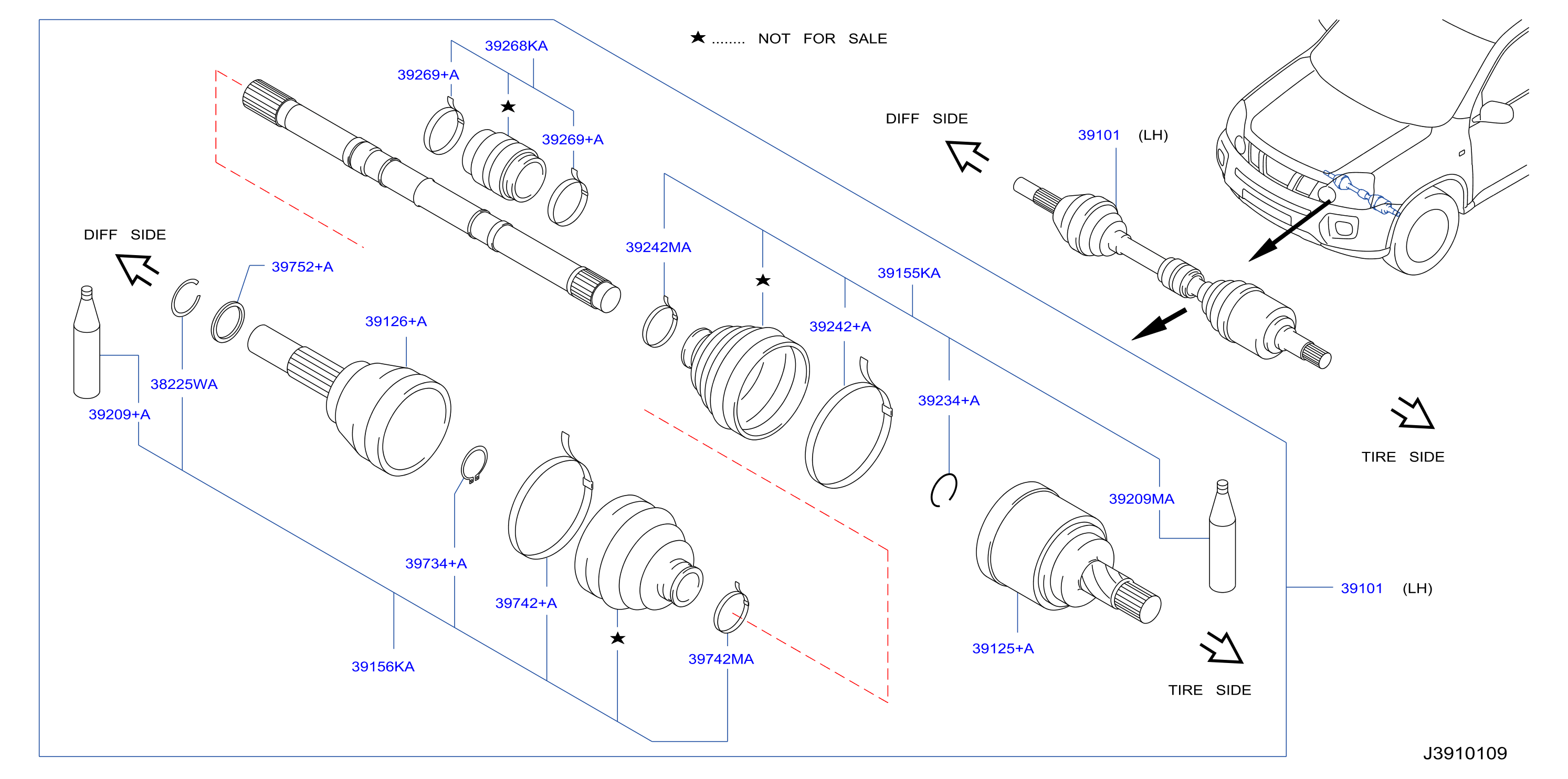 Front Drive Shaft Lh Side