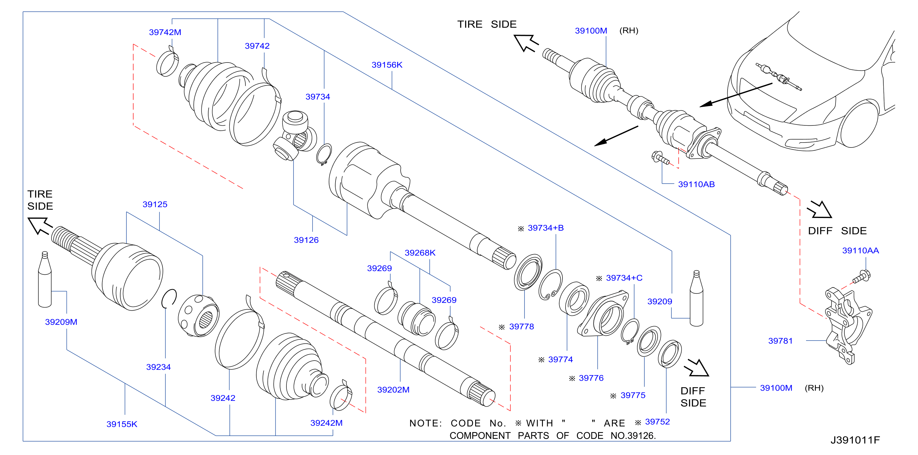 Front Drive Shaft Rh Side