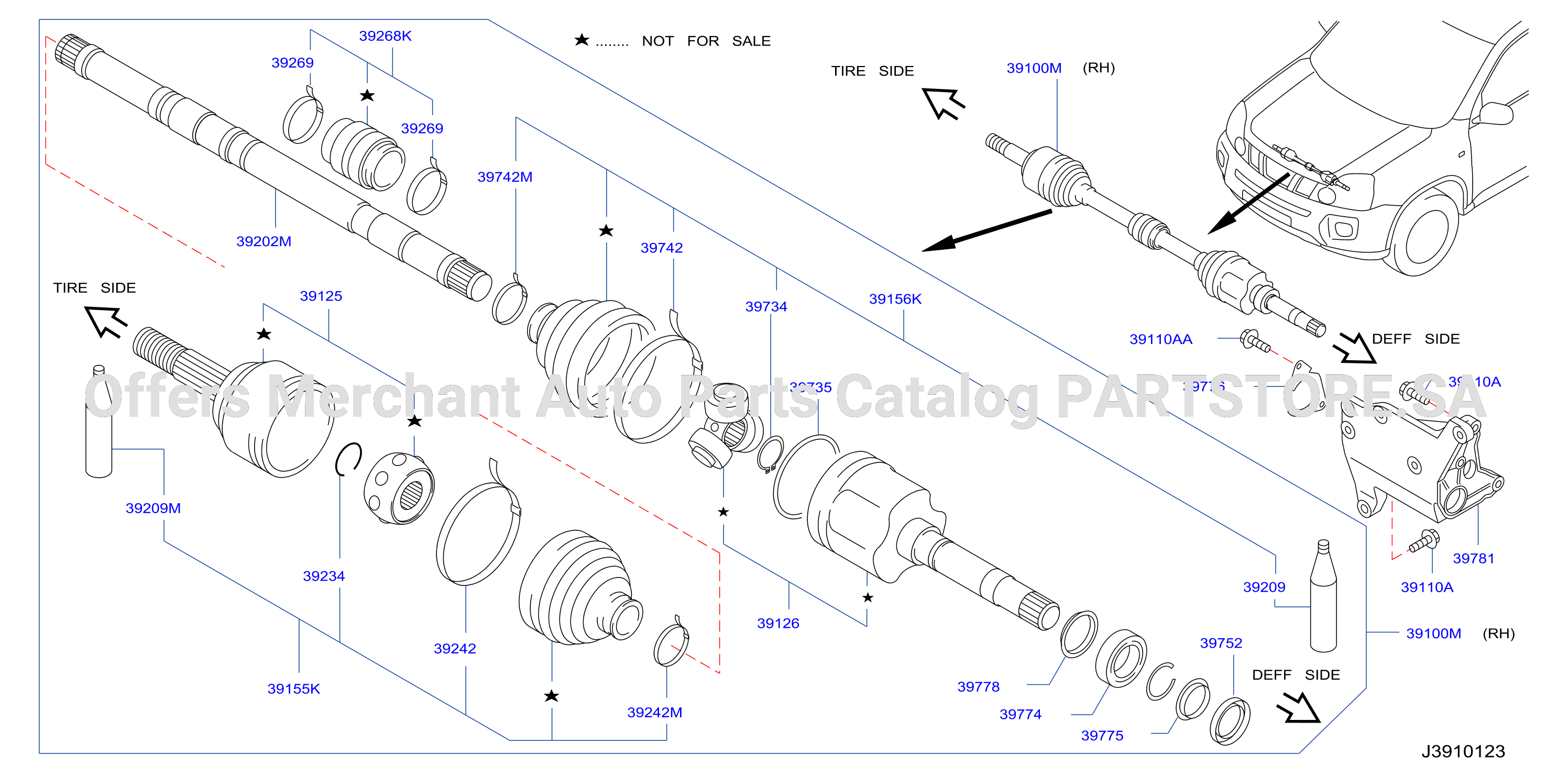 Front Drive Shaft Rh Side