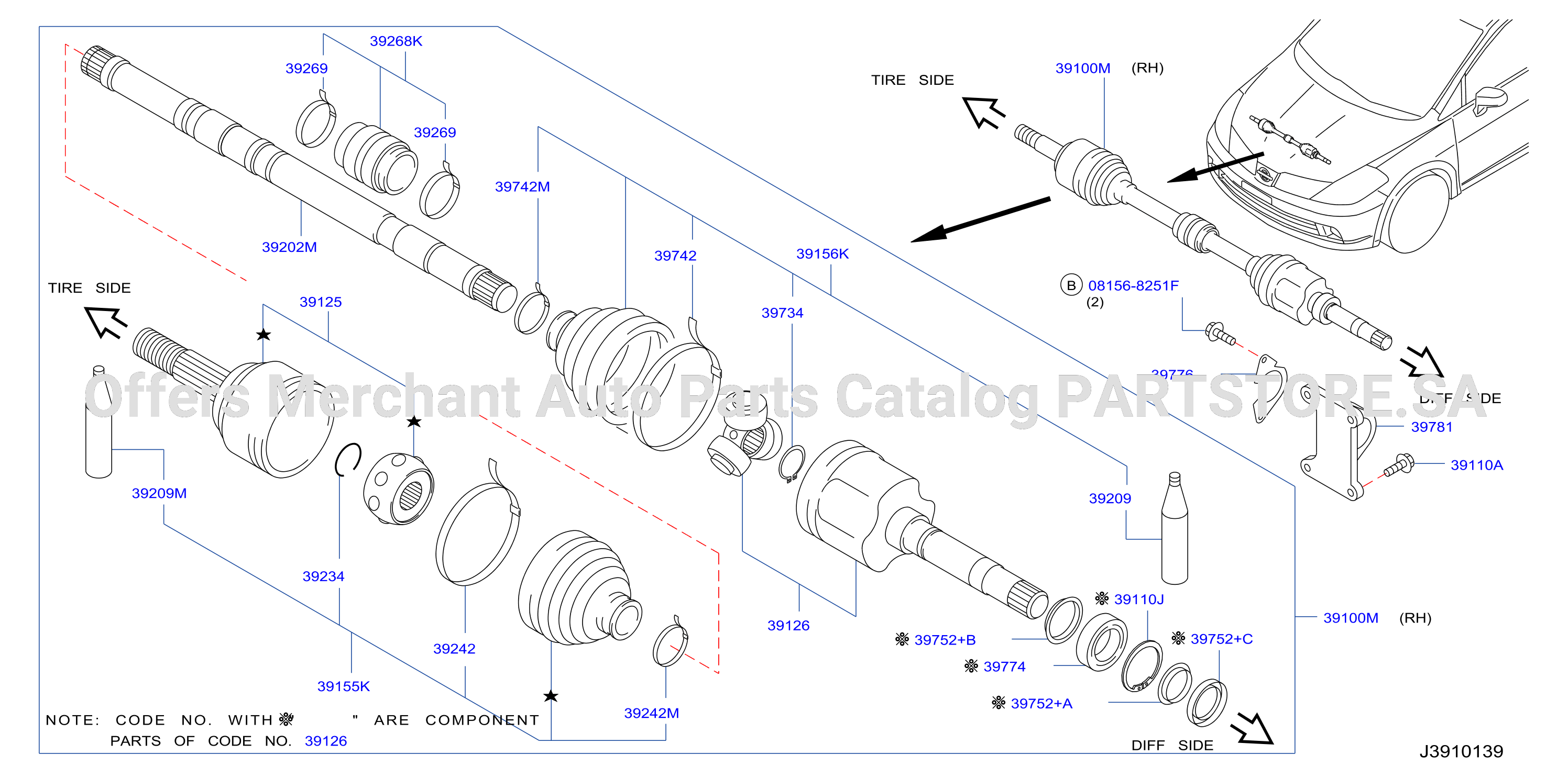 Front Drive Shaft Rh Side