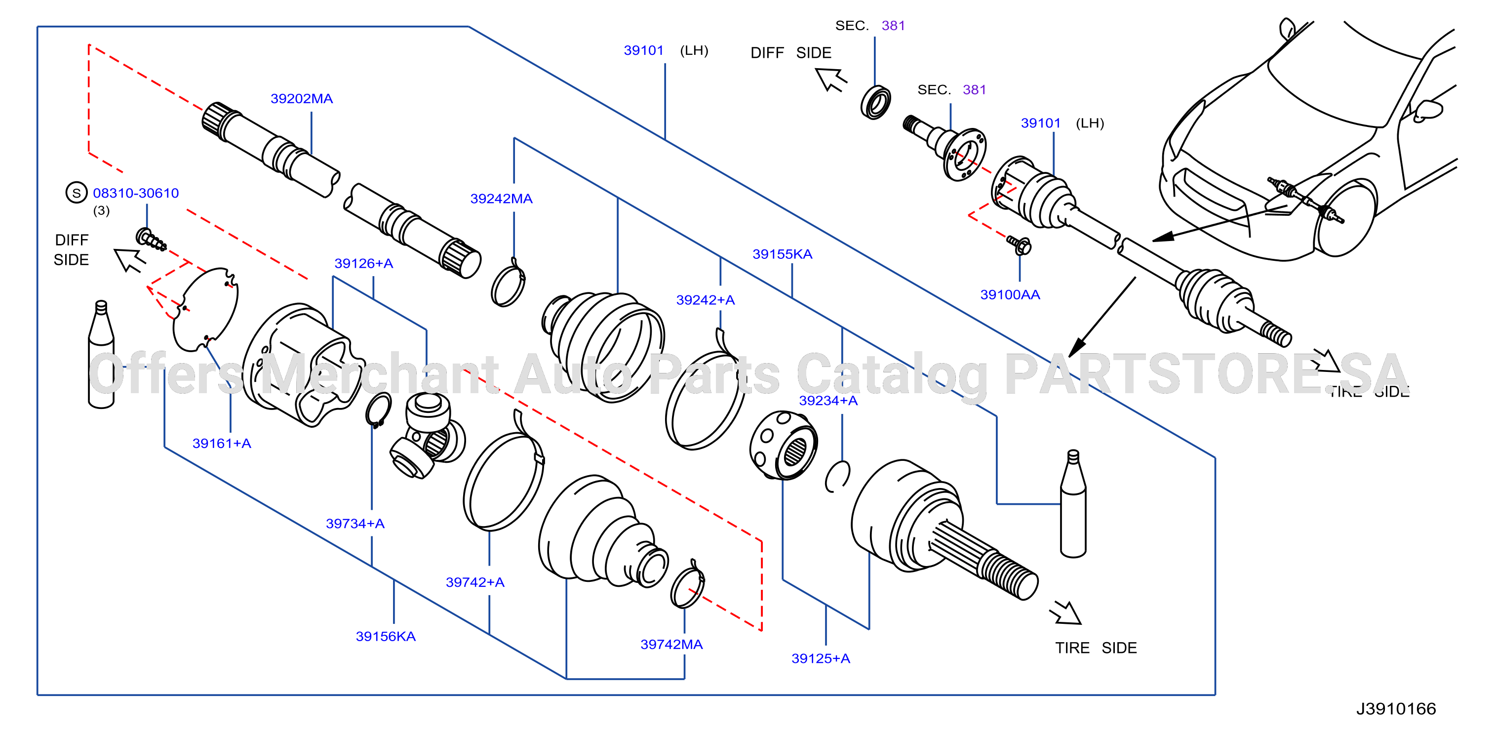 Front Drive Shaft Lh Side