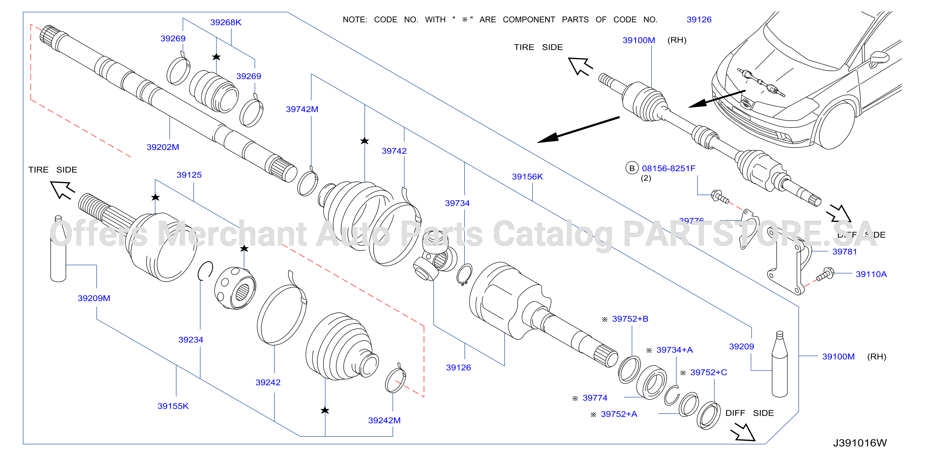 Front Drive Shaft Rh Side