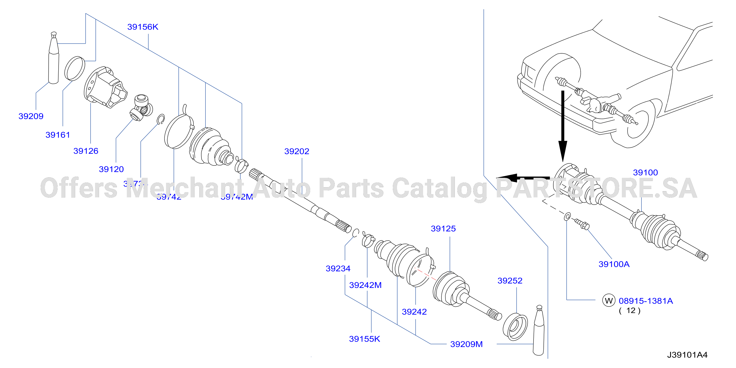 Front Drive Shaft Rh Side