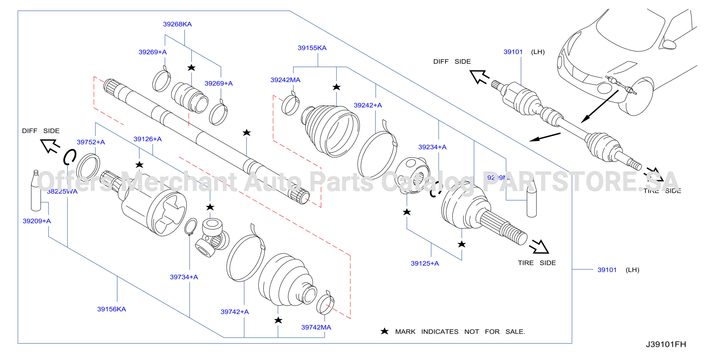 Front Drive Shaft Lh Side