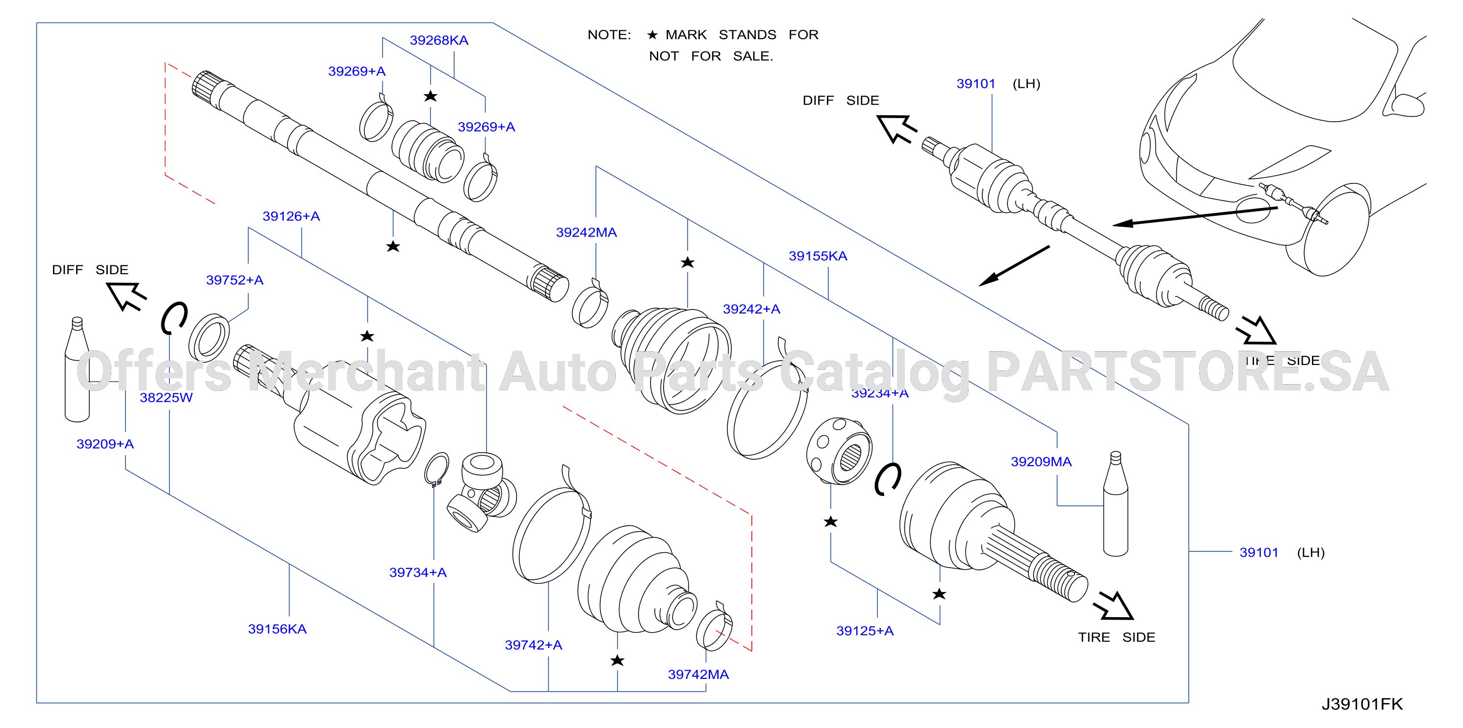 Front Drive Shaft Lh Side