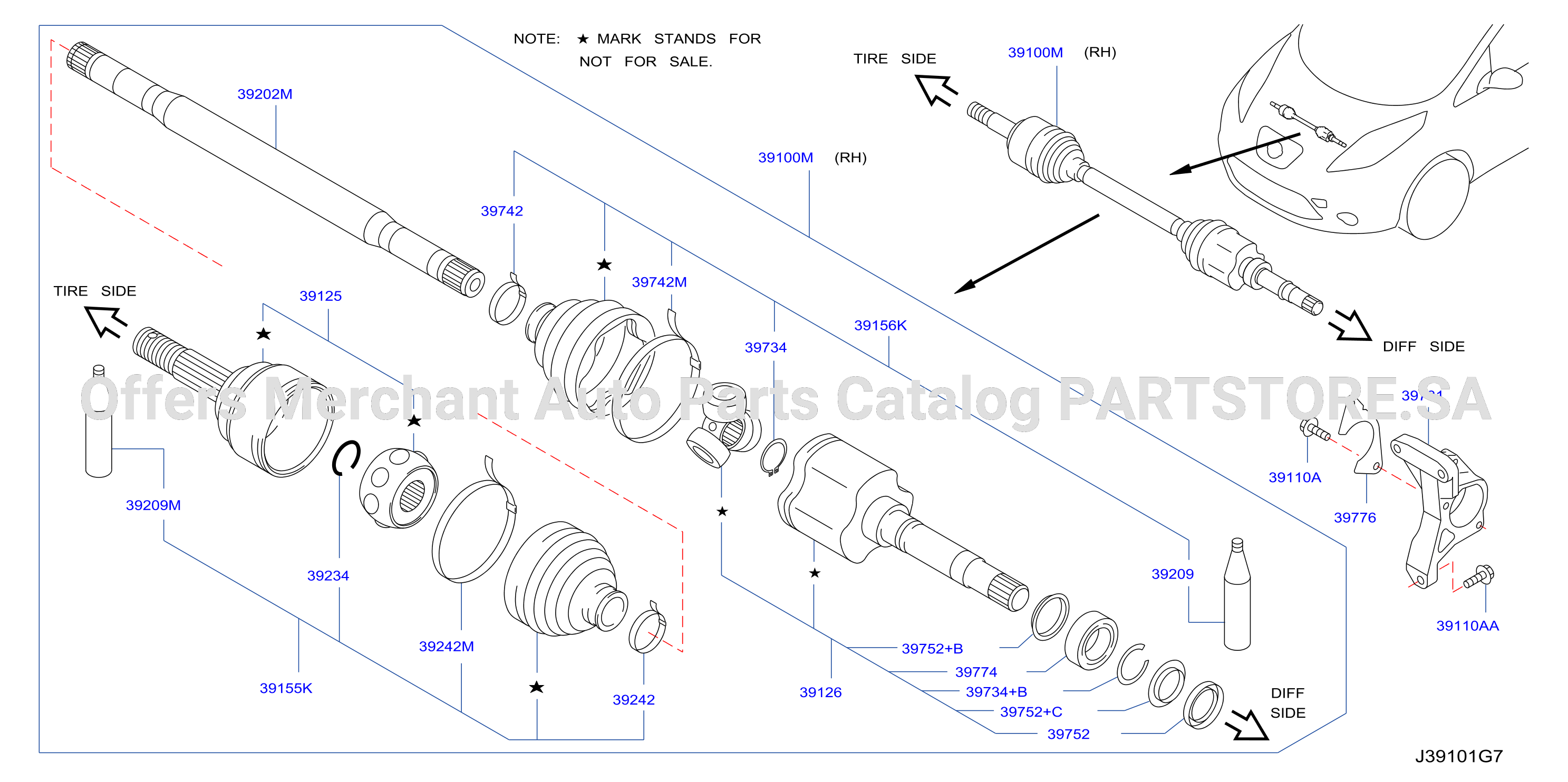 Front Drive Shaft Rh Side