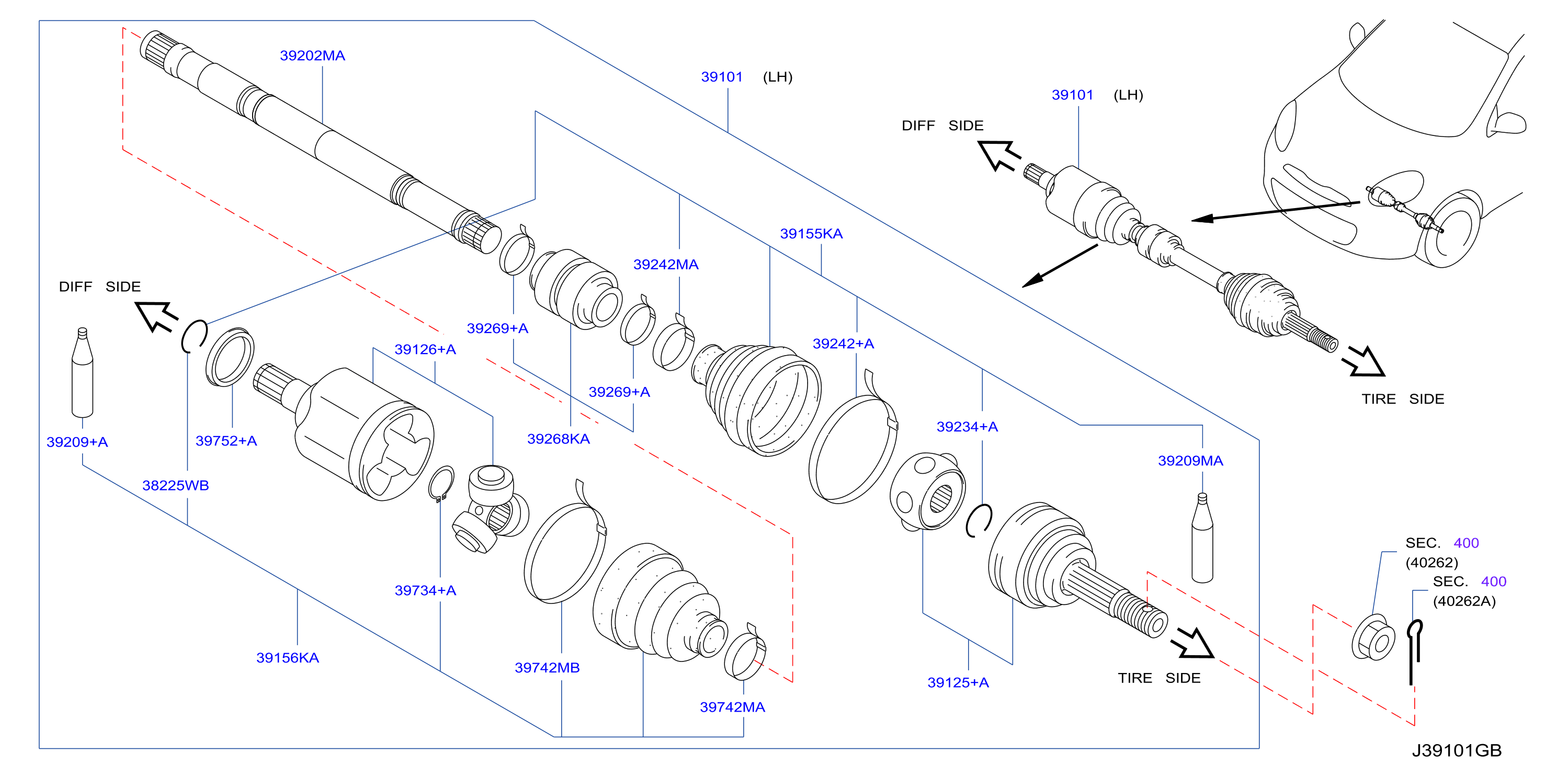 Front Drive Shaft Lh Side