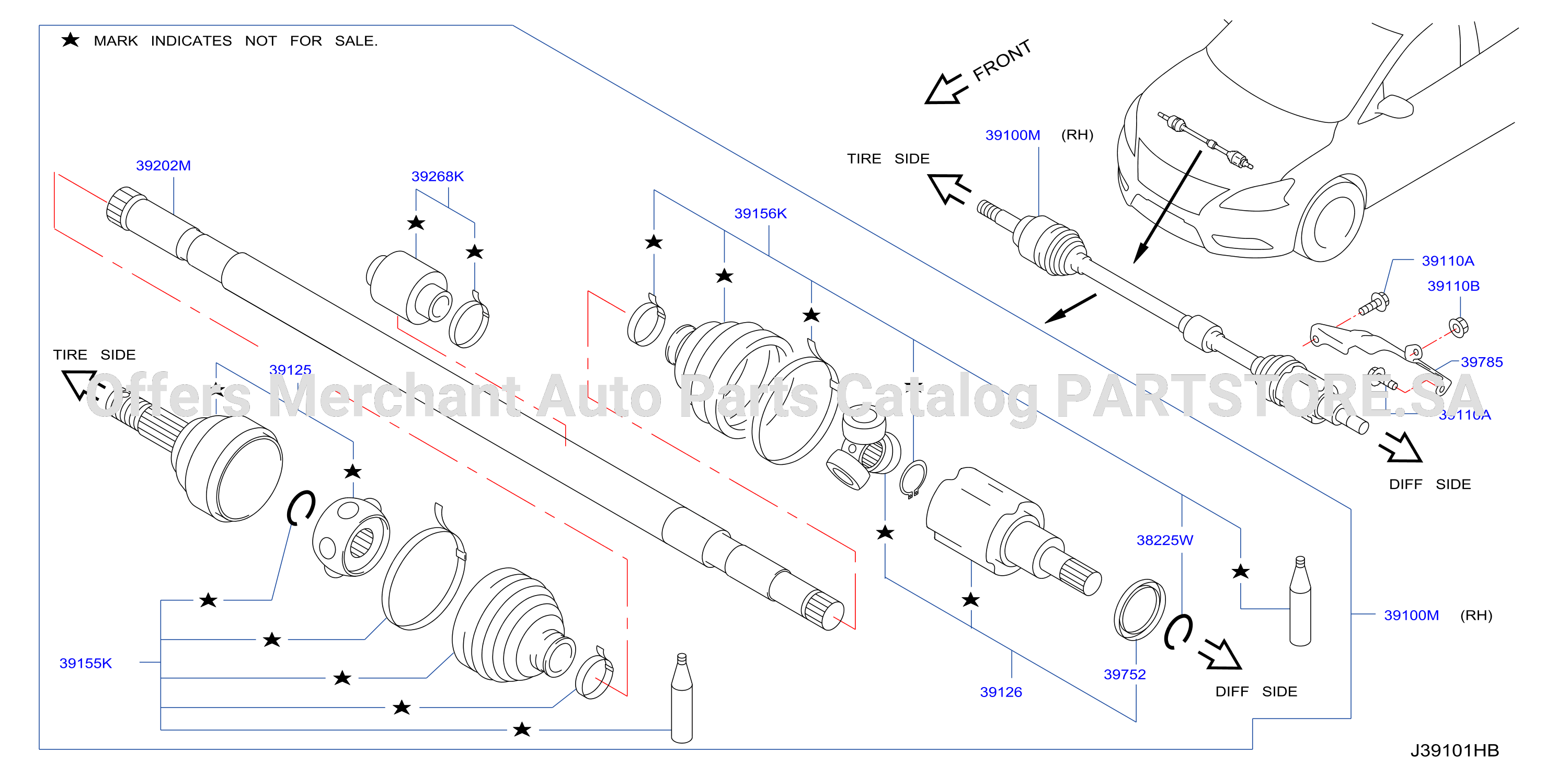 Front Drive Shaft Rh Side