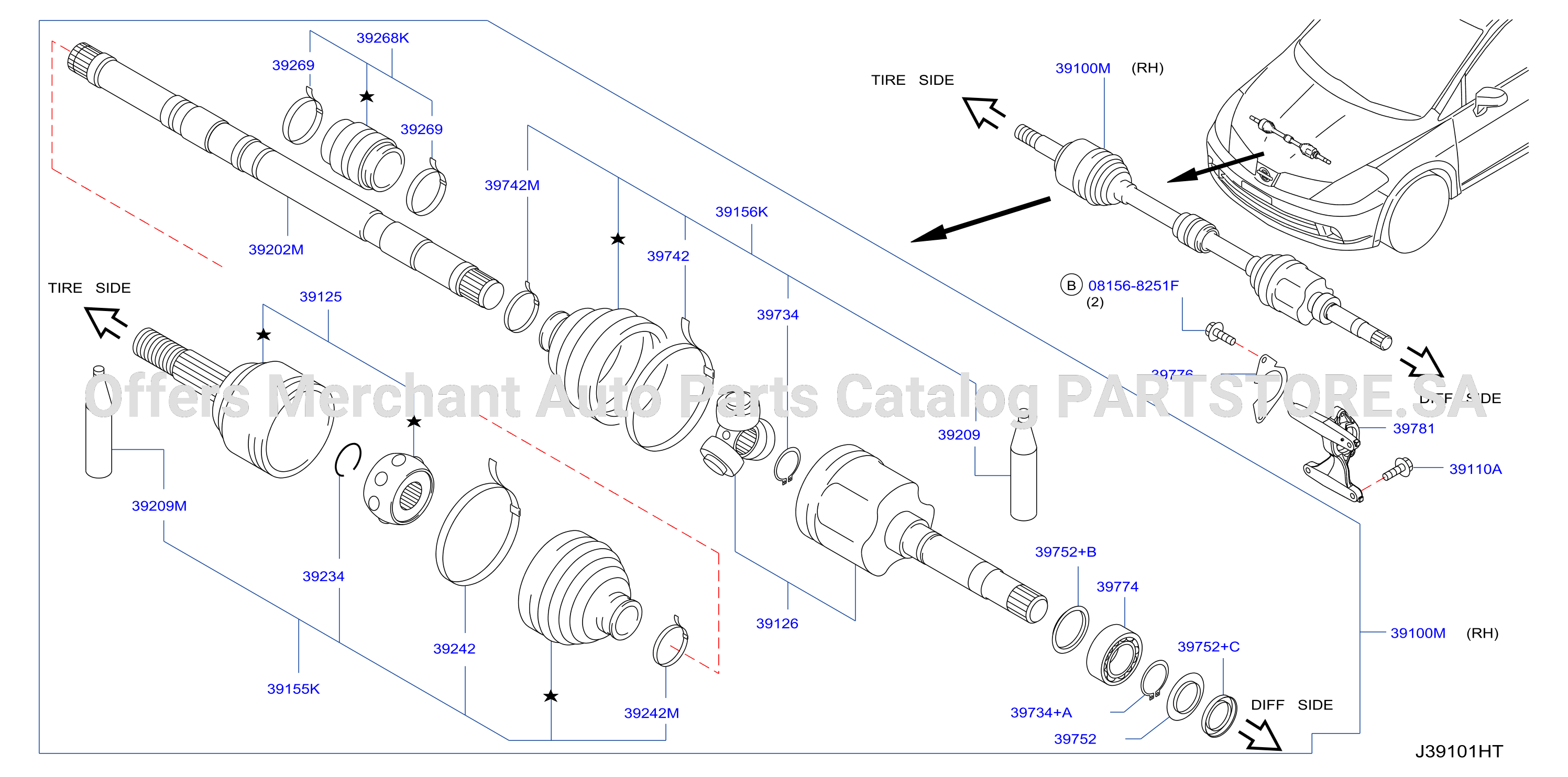 Front Drive Shaft Rh Side