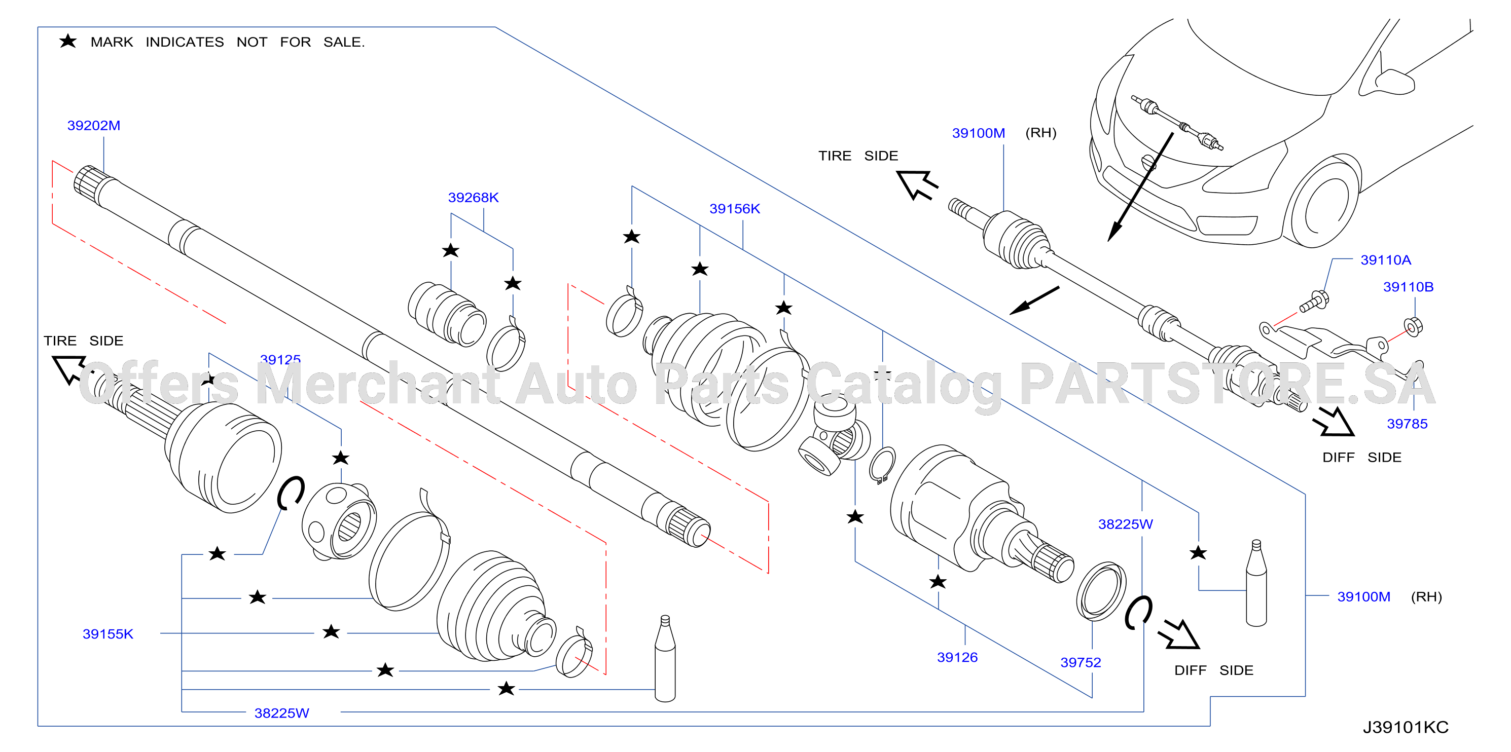 Front Drive Shaft Rh Side