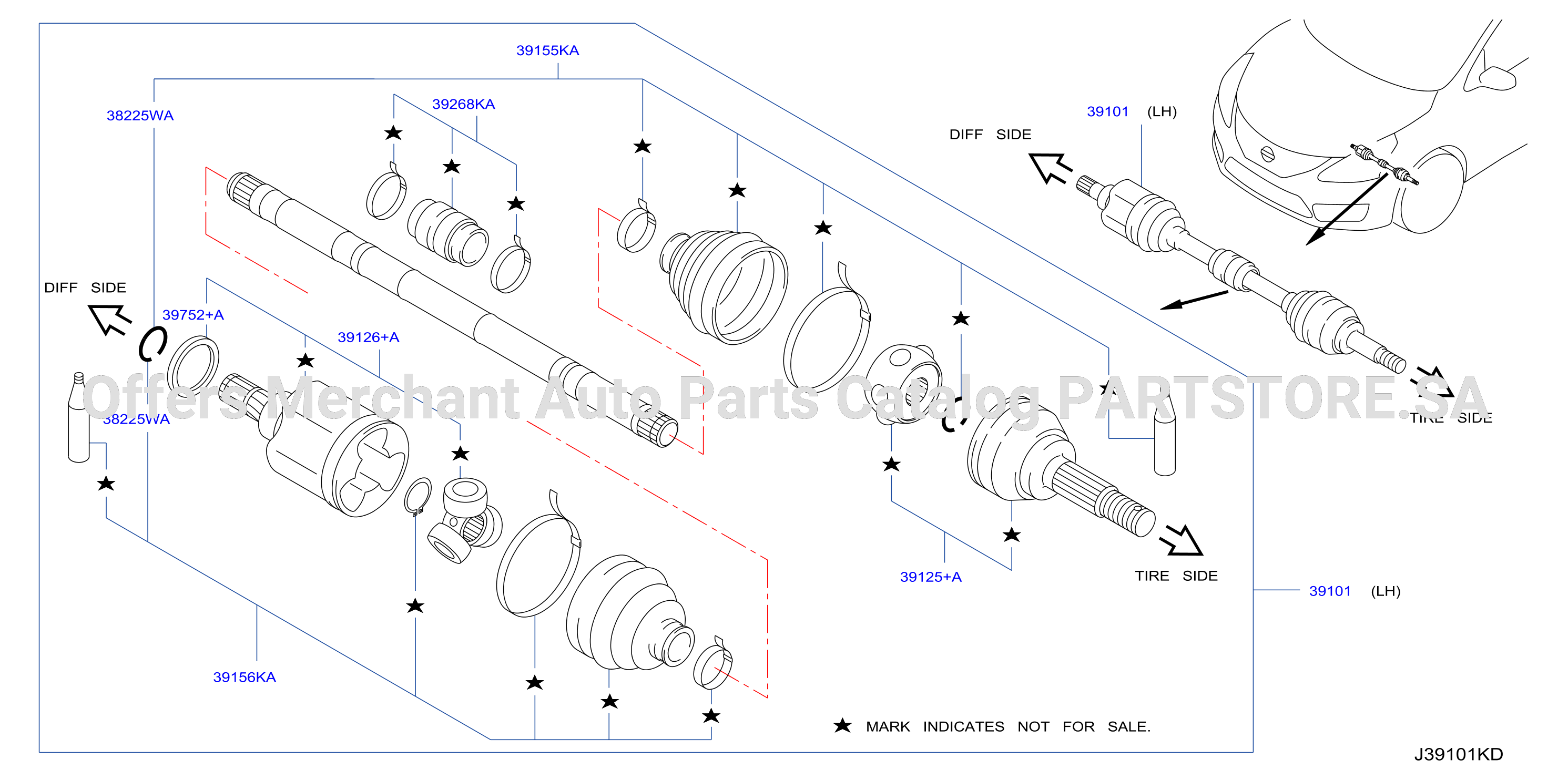 Front Drive Shaft Lh Side
