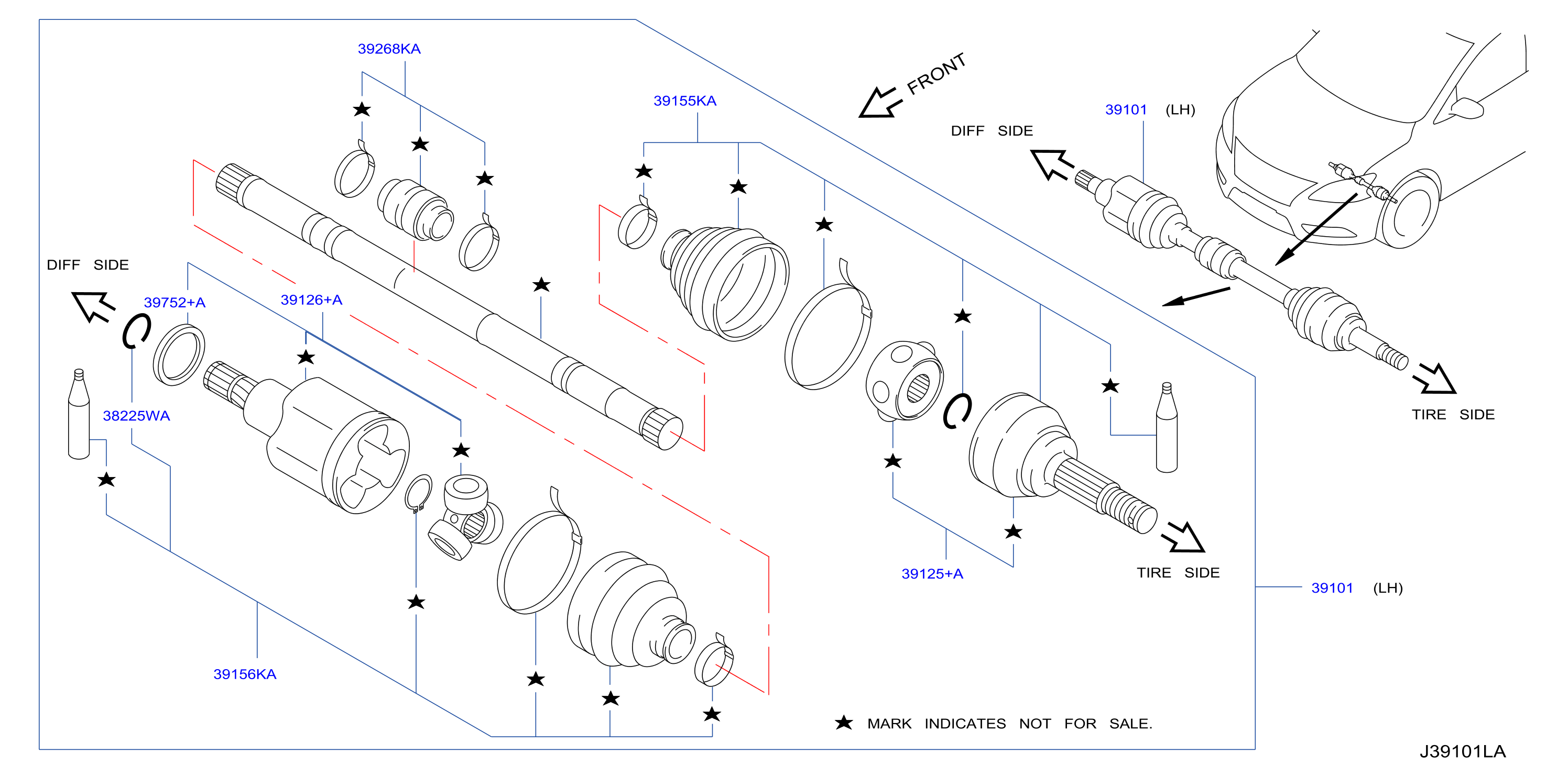 Front Drive Shaft Lh Side