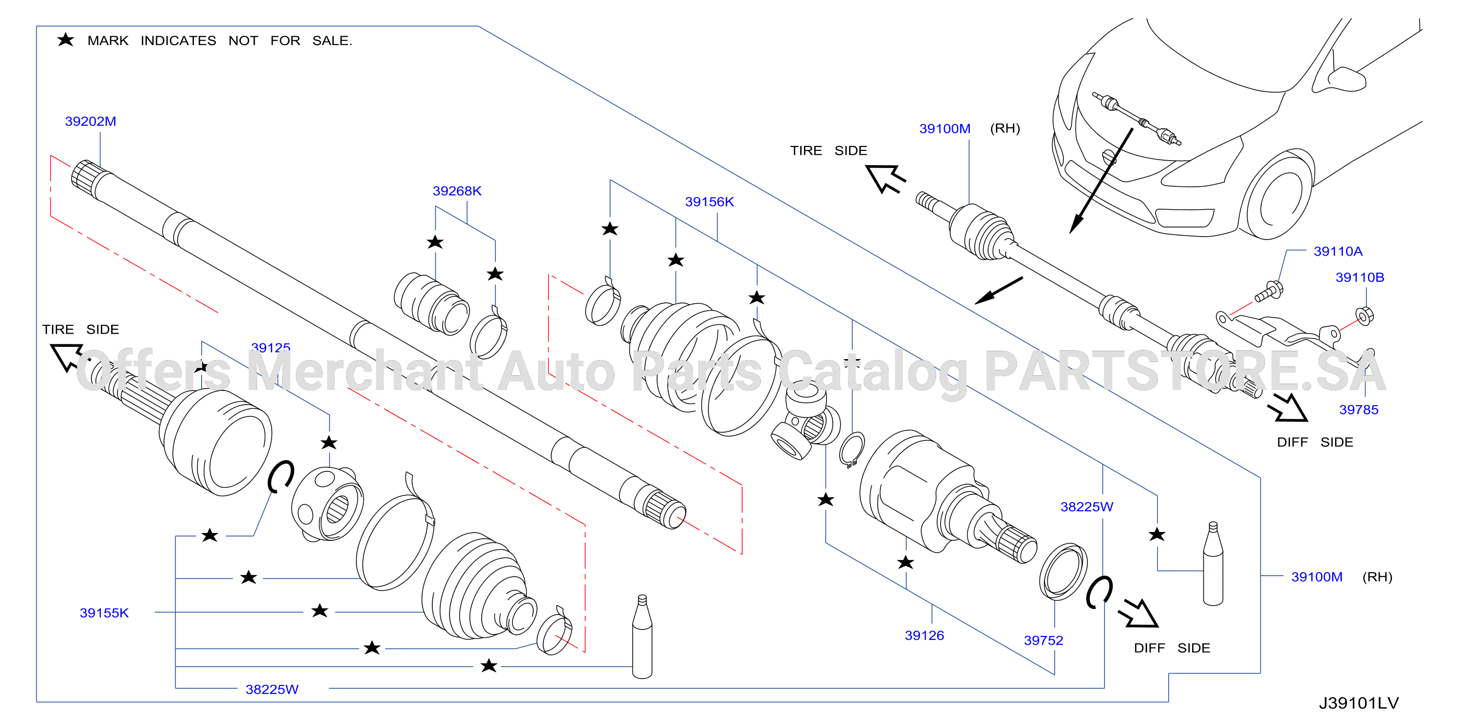 Front Drive Shaft Rh Side