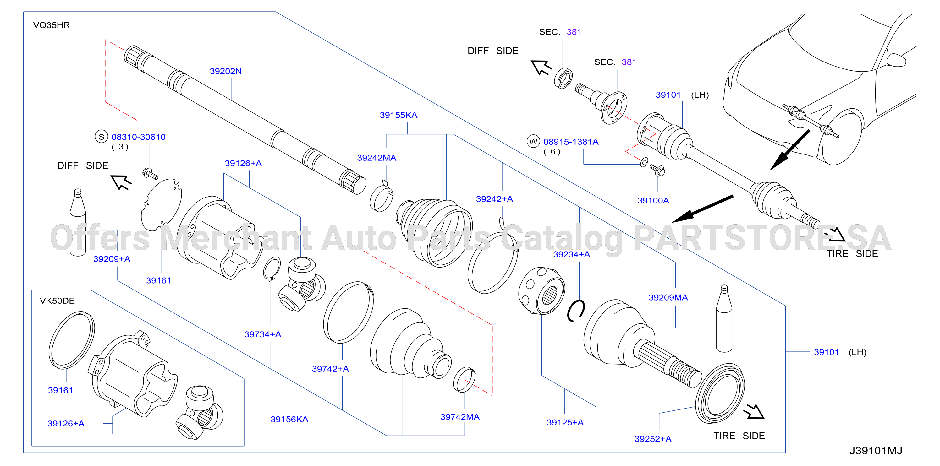 Front Drive Shaft Lh Side