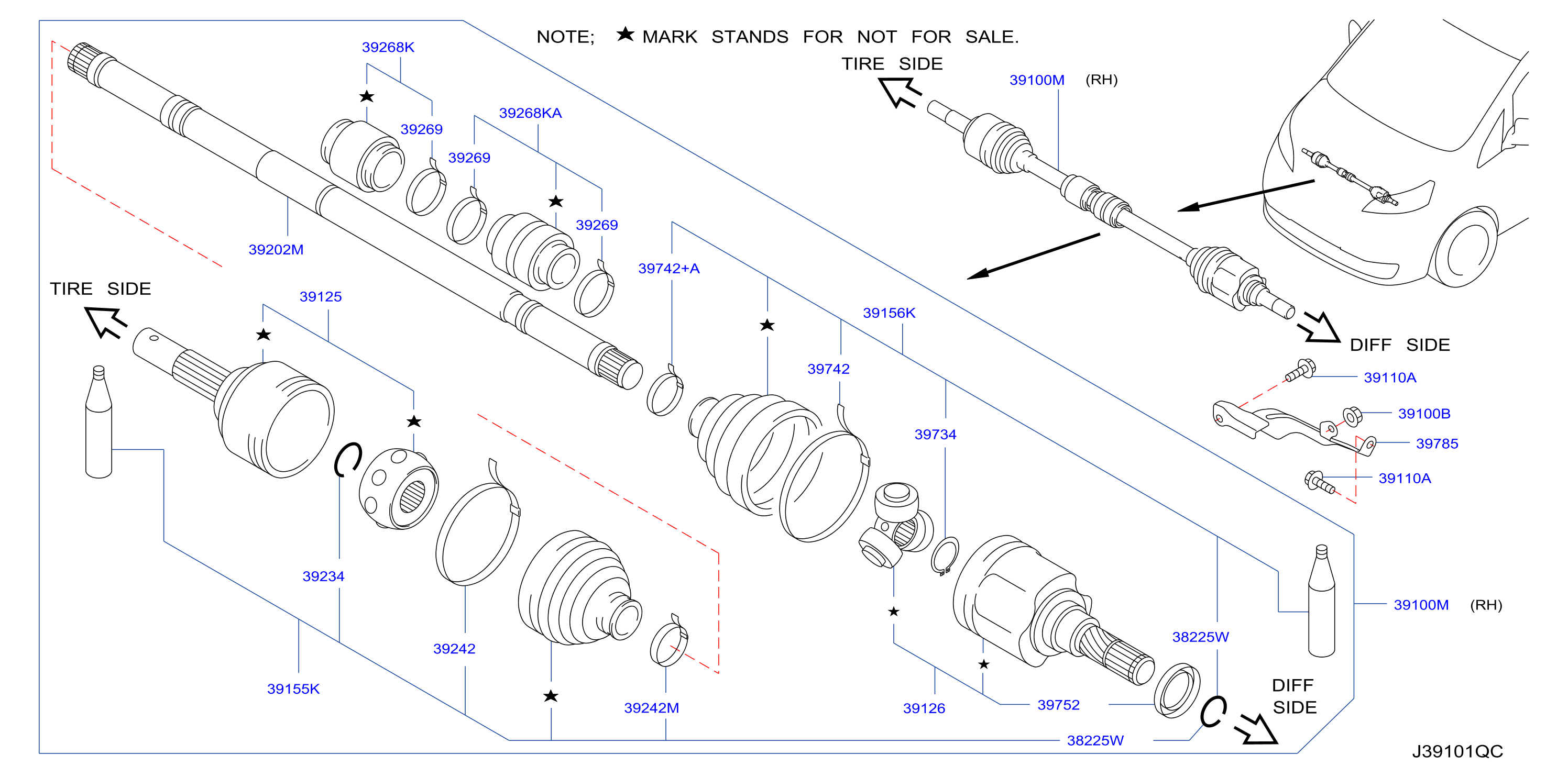 Front Drive Shaft Rh Side