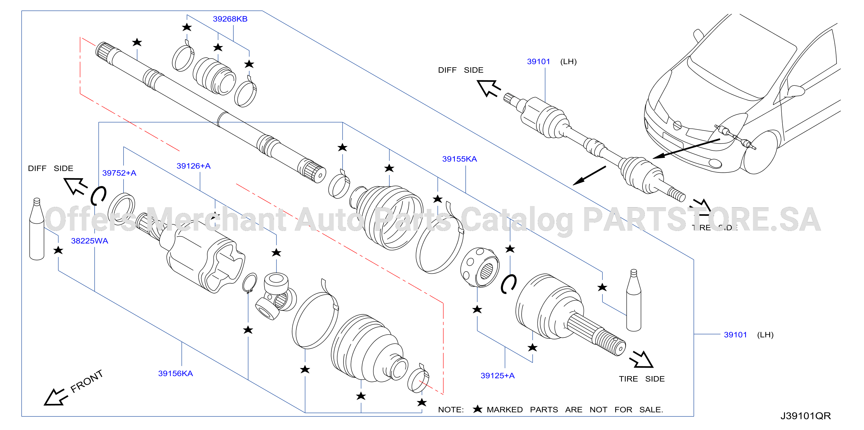 Front Drive Shaft Lh Side