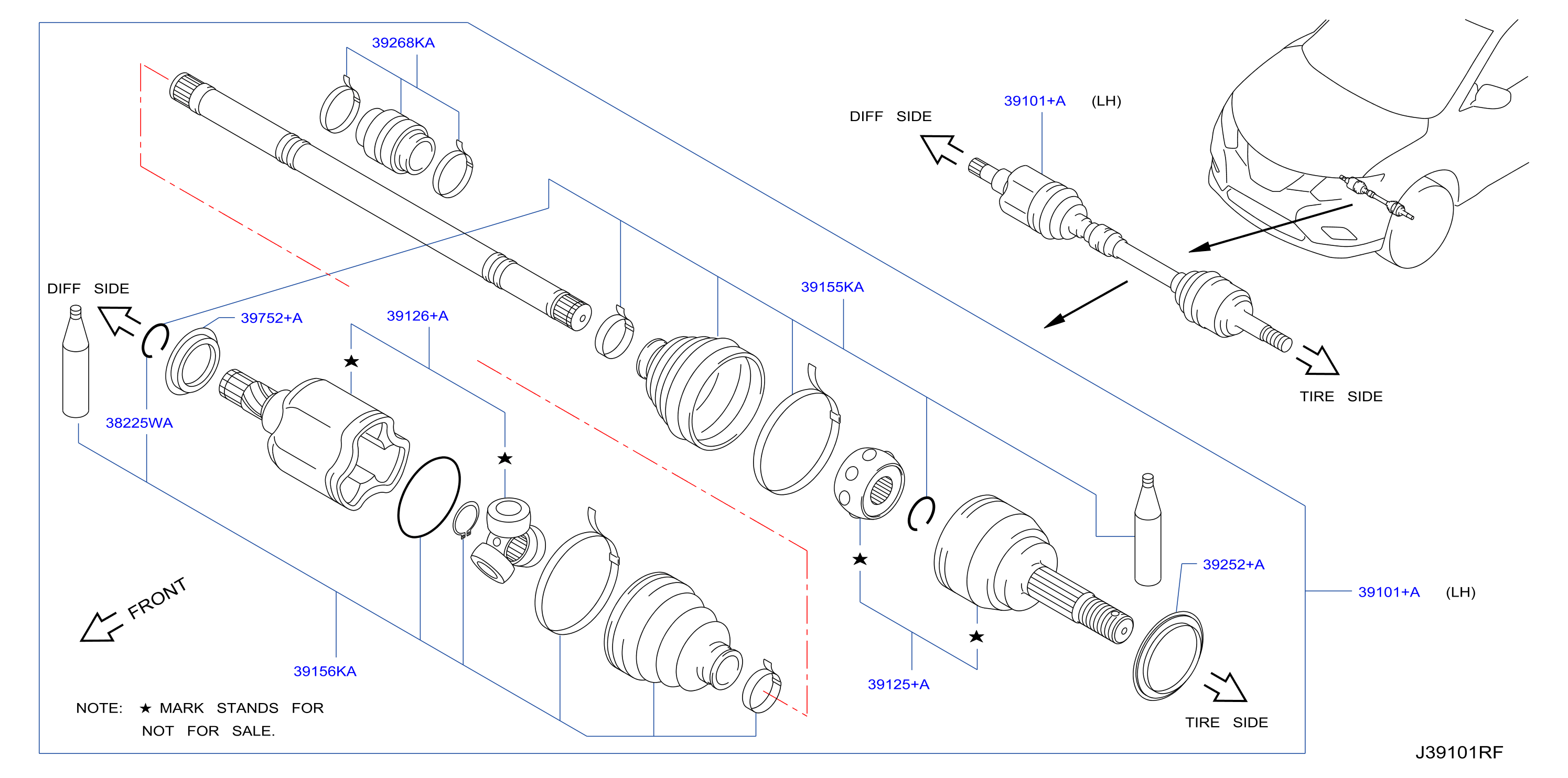 Front Drive Shaft Lh Side
