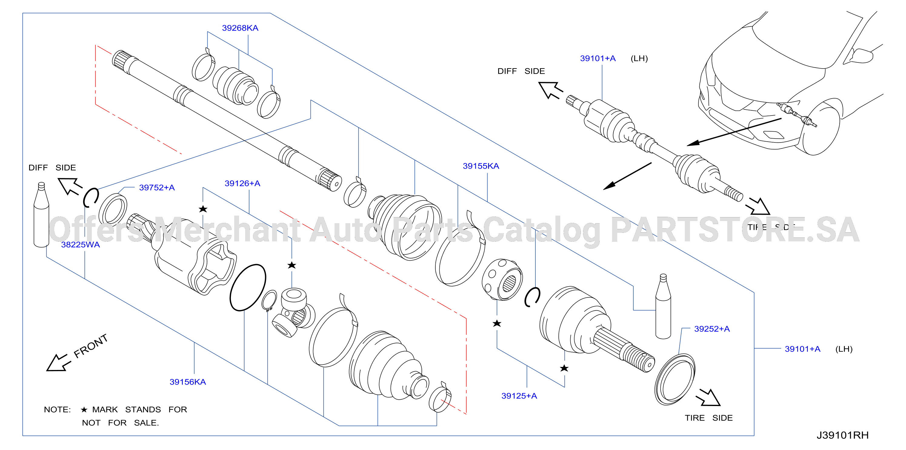 Front Drive Shaft Lh Side