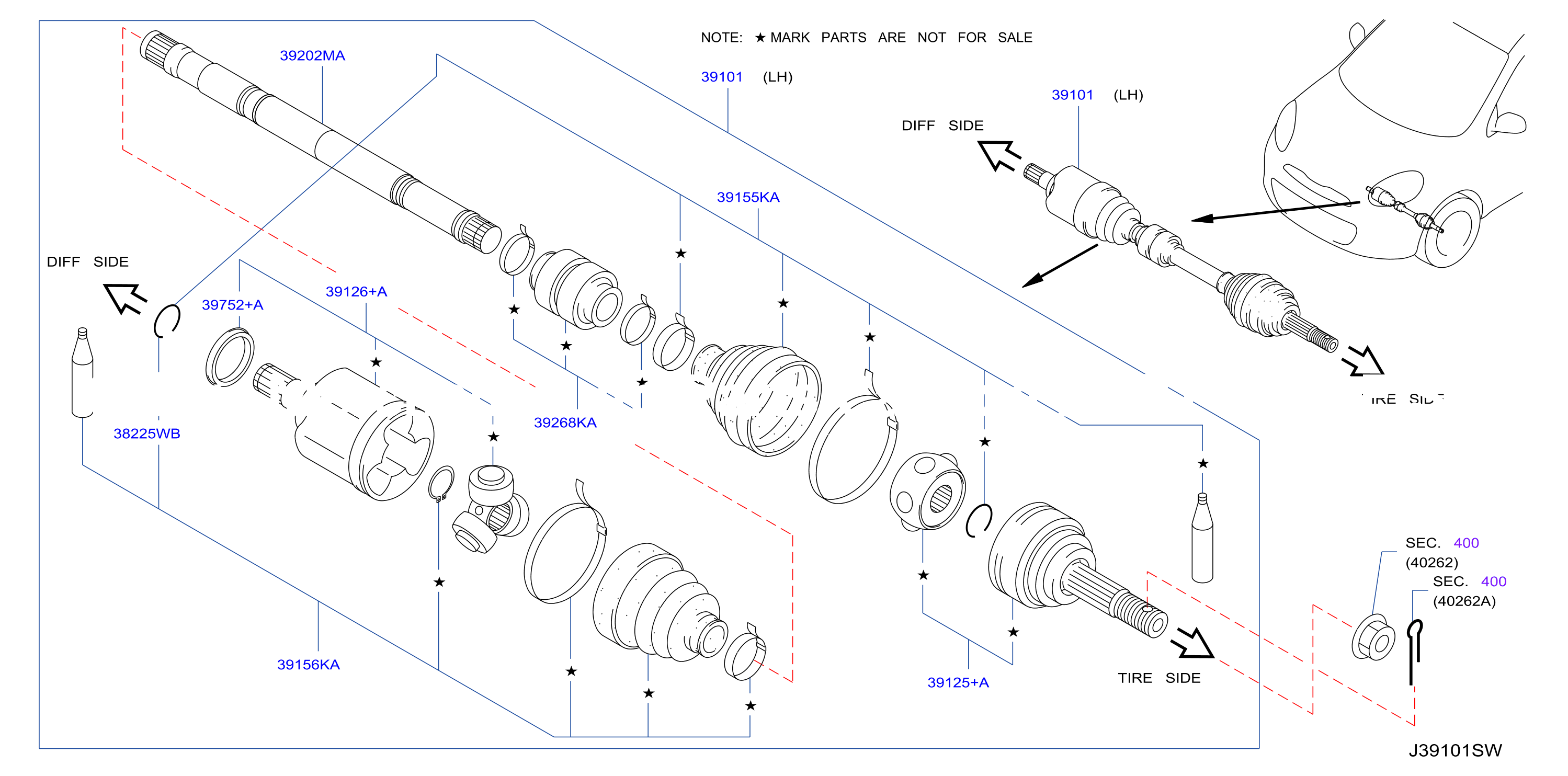Front Drive Shaft Lh Side