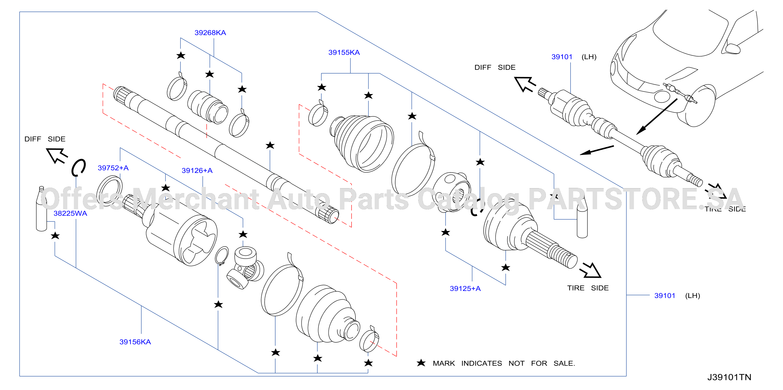 Front Drive Shaft Lh Side