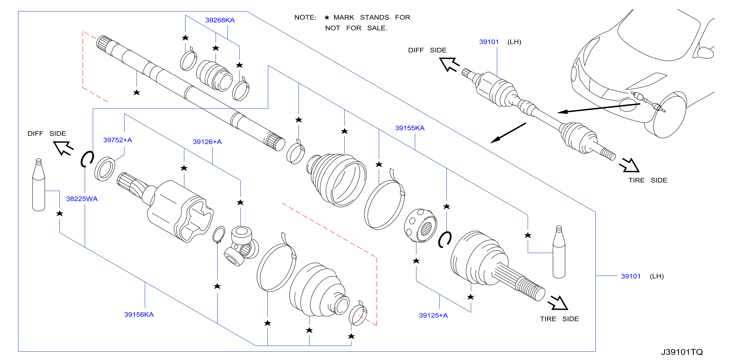 Front Drive Shaft Lh Side