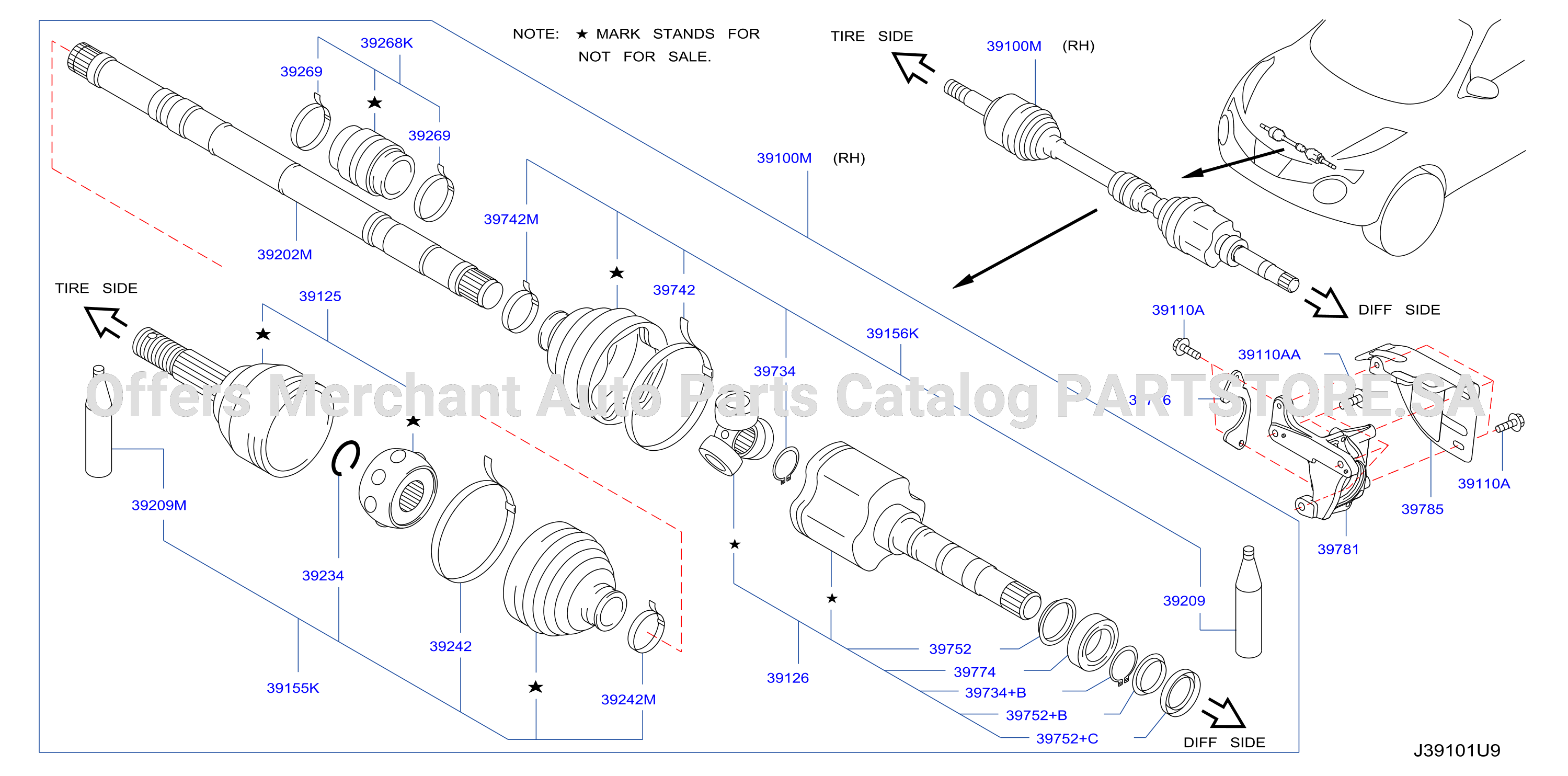 Front Drive Shaft Rh Side