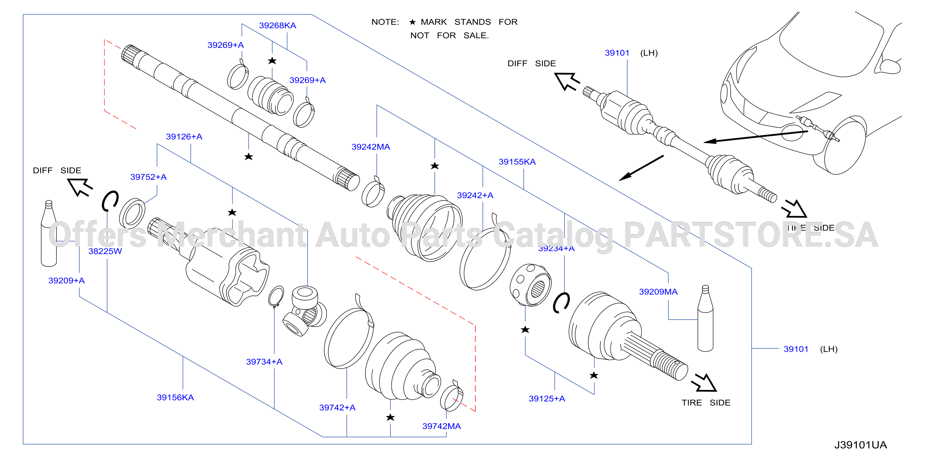 Front Drive Shaft Lh Side