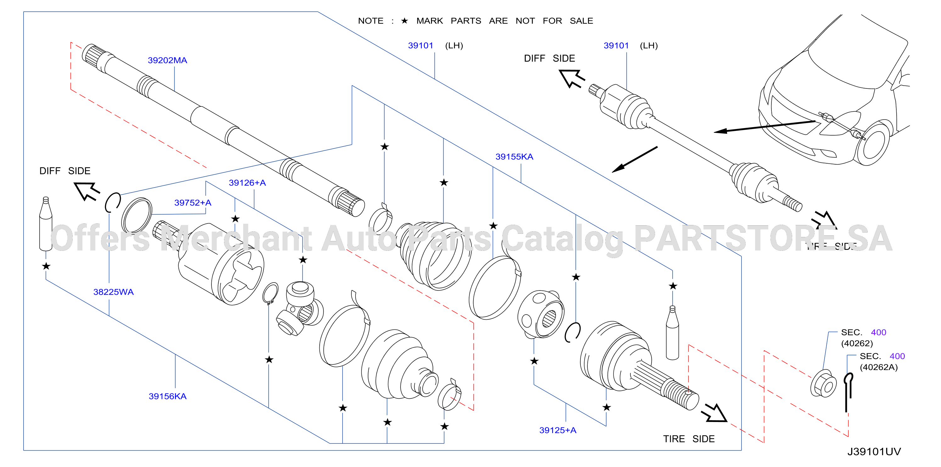 Front Drive Shaft Lh Side