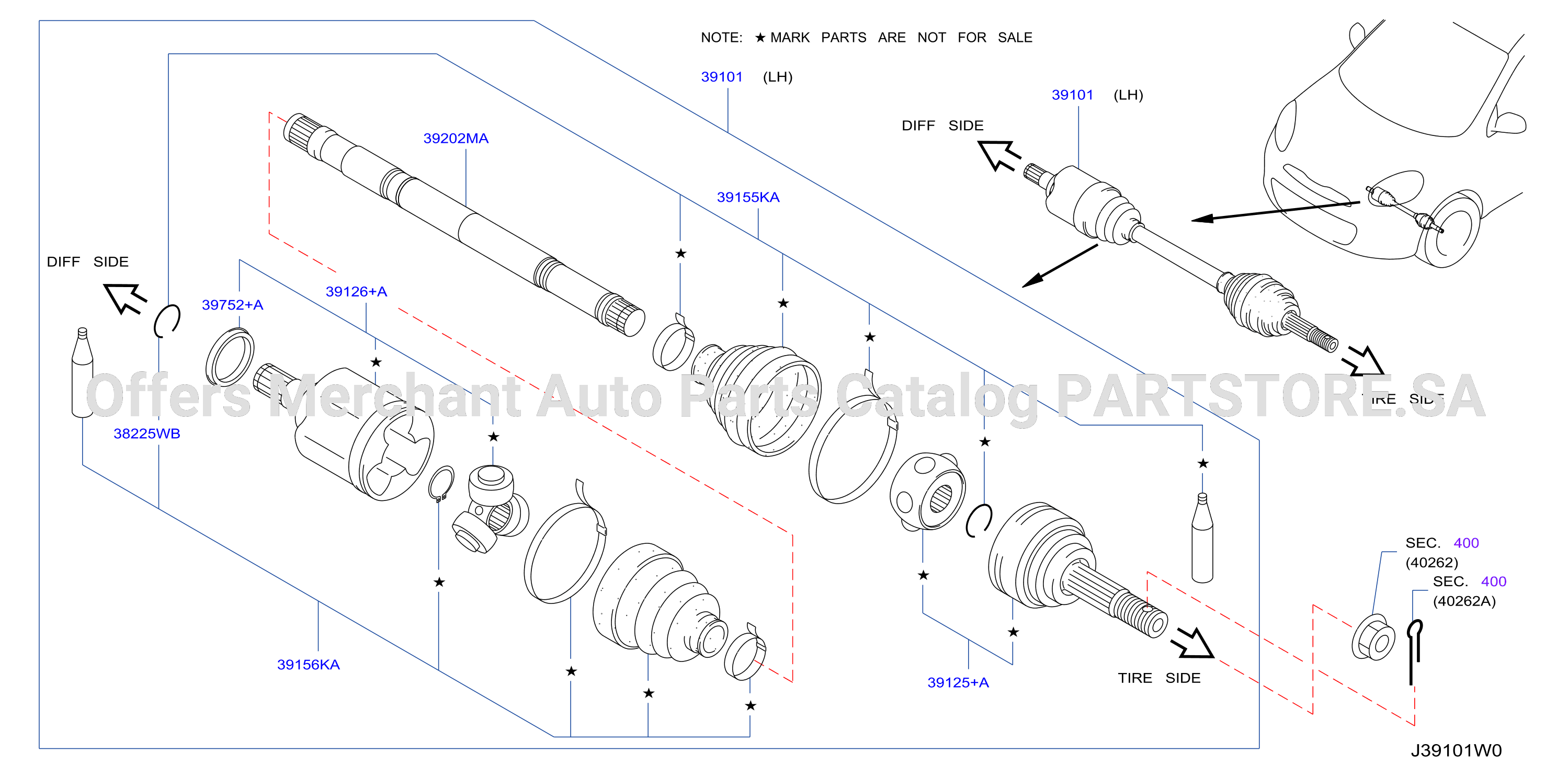 Front Drive Shaft Lh Side