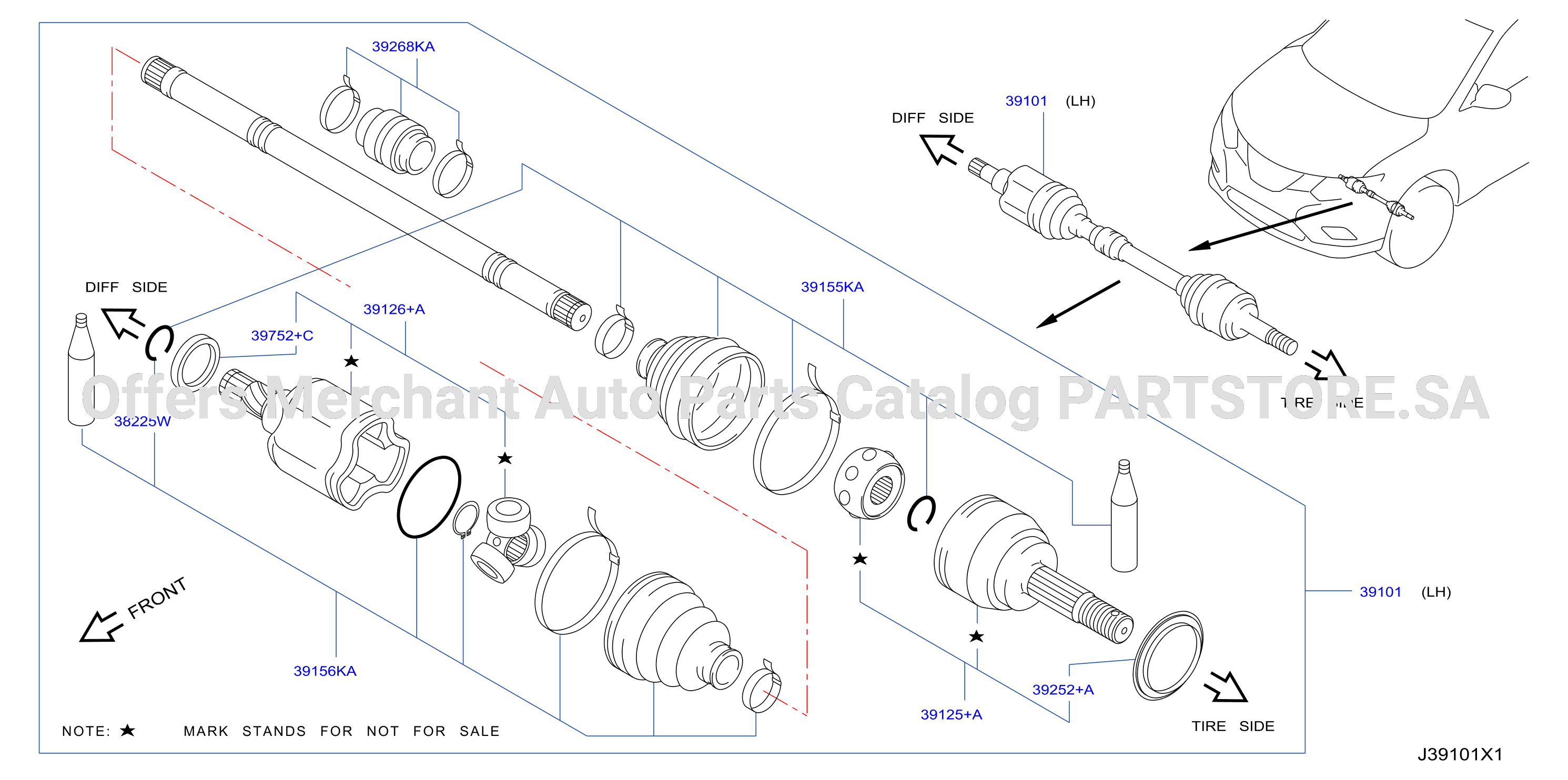 Front Drive Shaft Lh Side