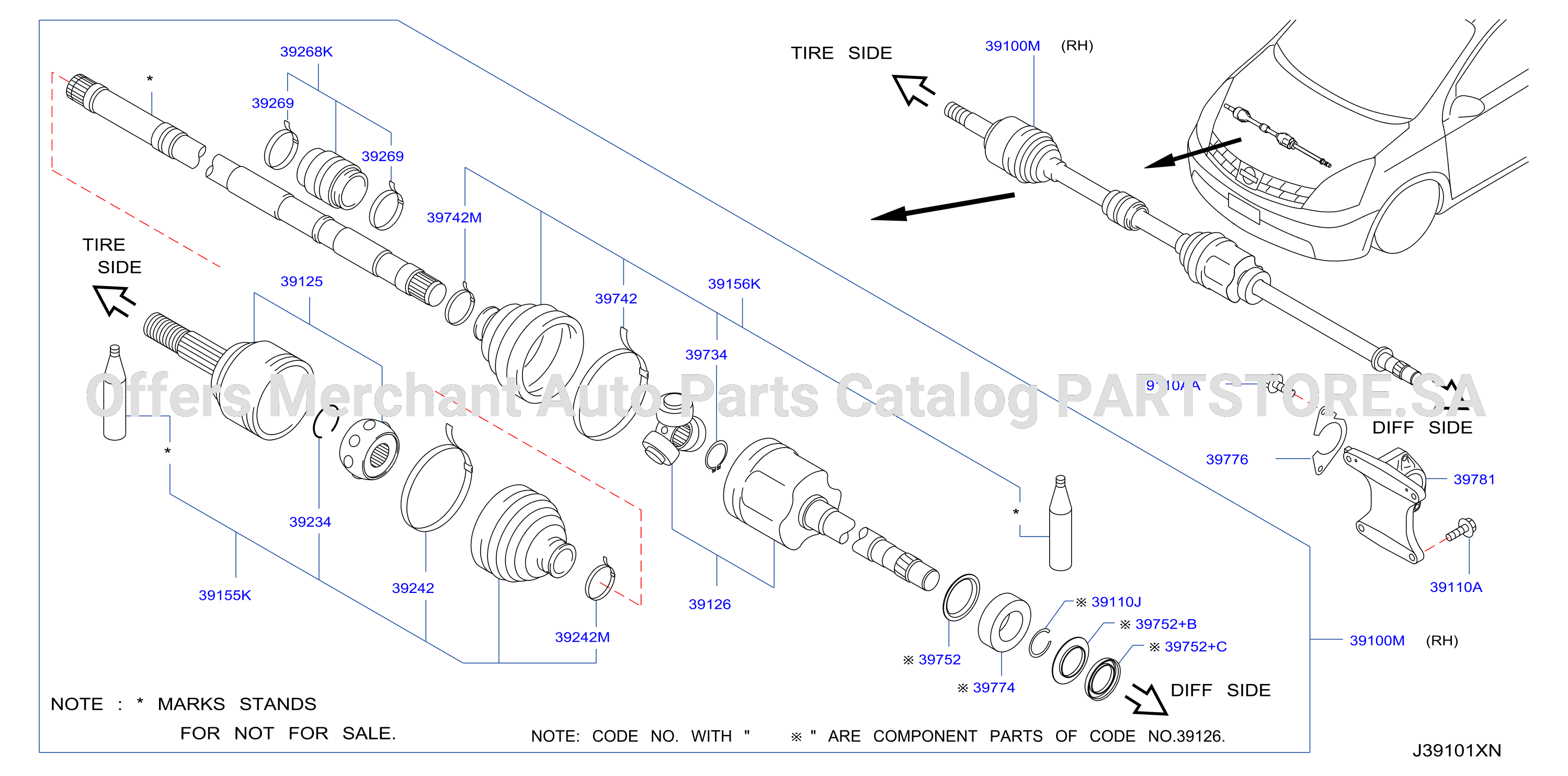 Front Drive Shaft Rh Side