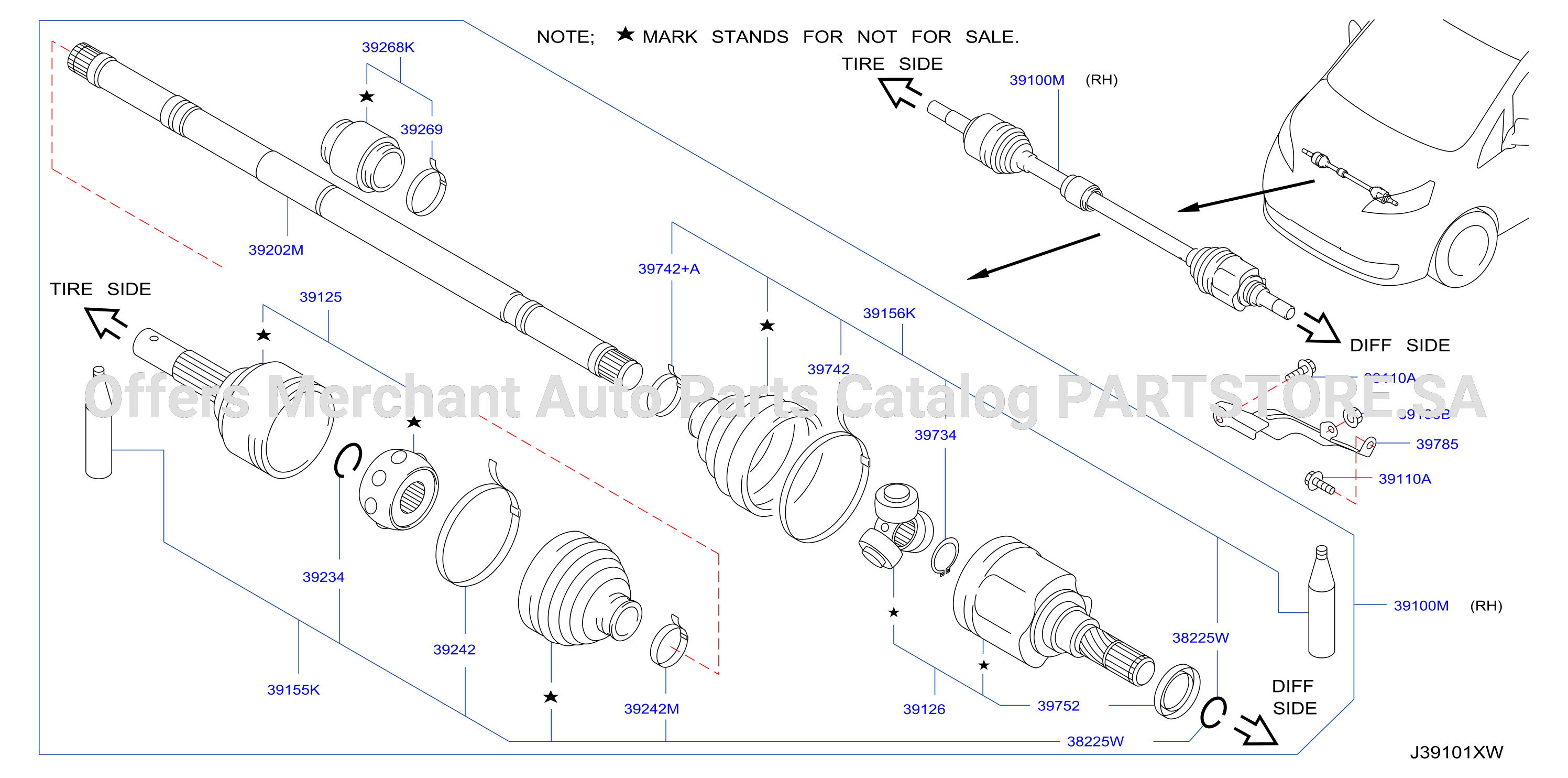 Front Drive Shaft Rh Side