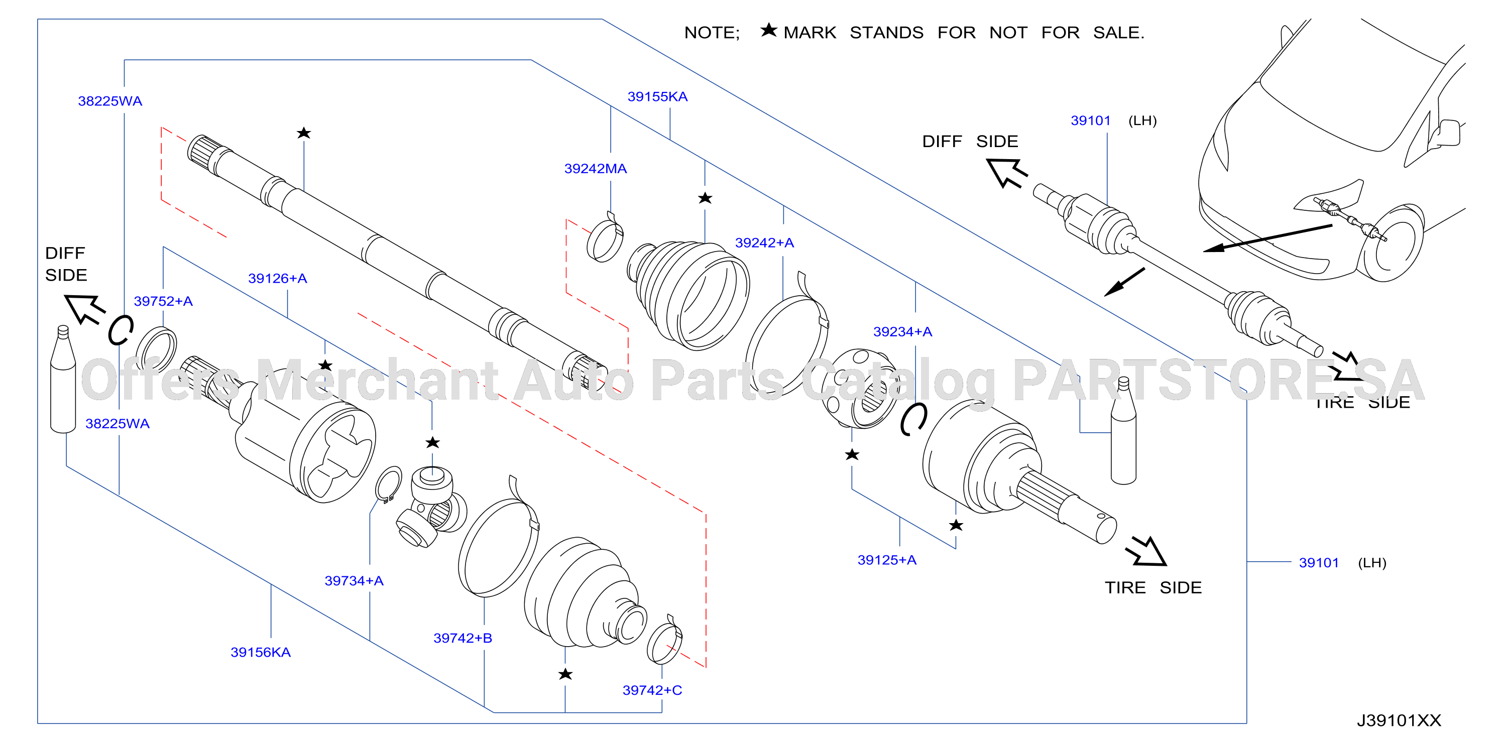 Front Drive Shaft Lh Side