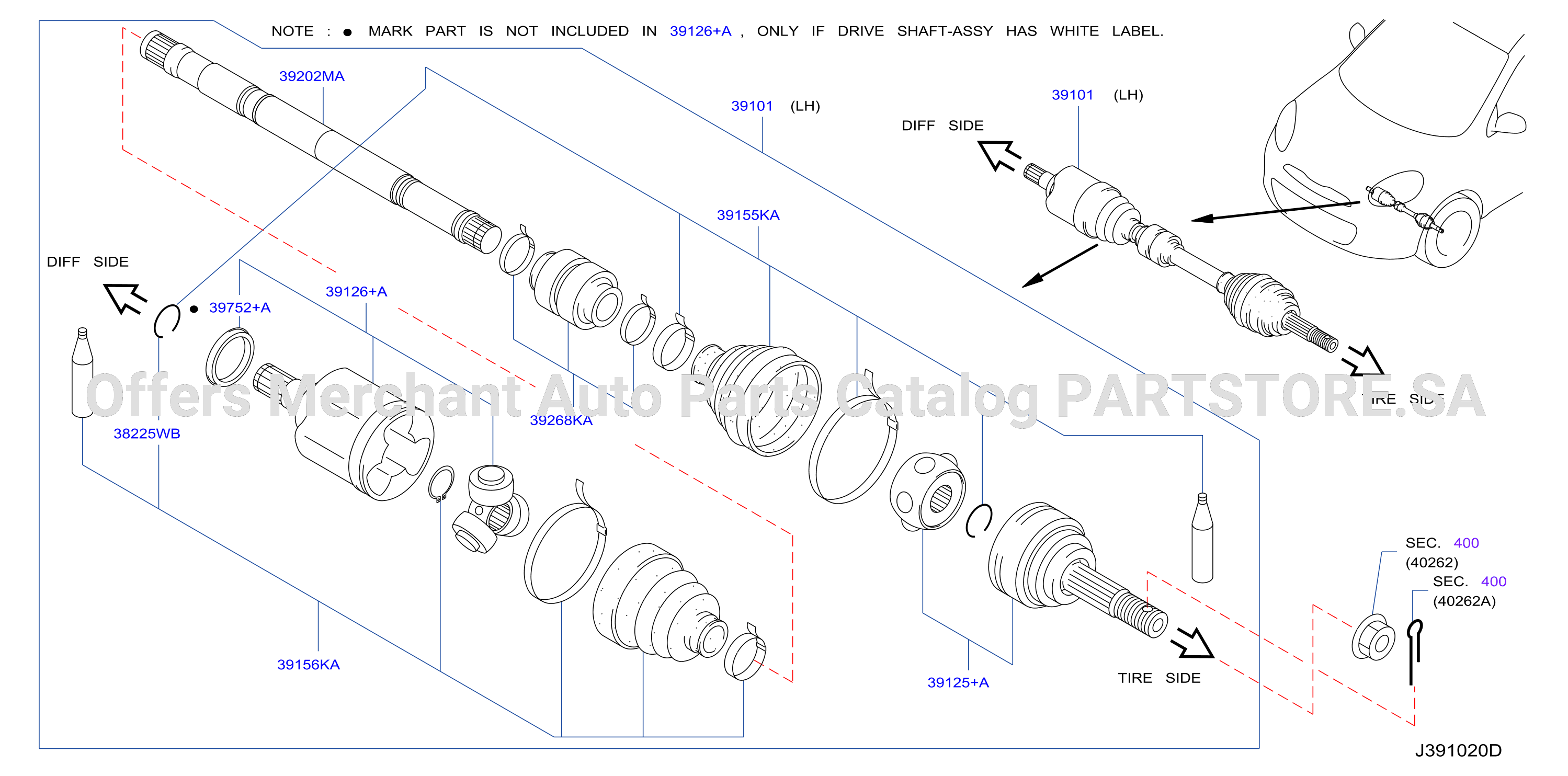 Front Drive Shaft Lh Side