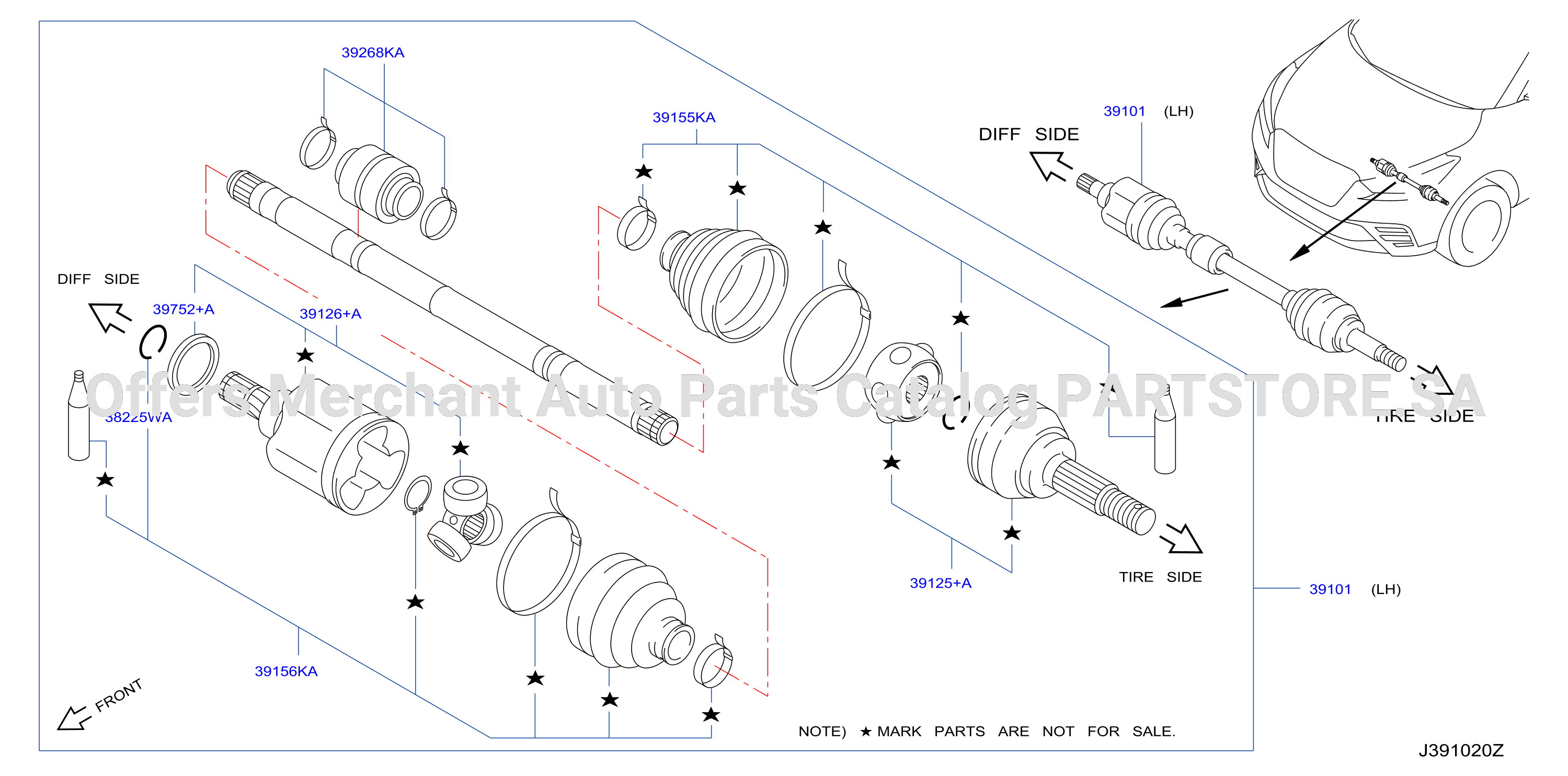 Front Drive Shaft Lh Side