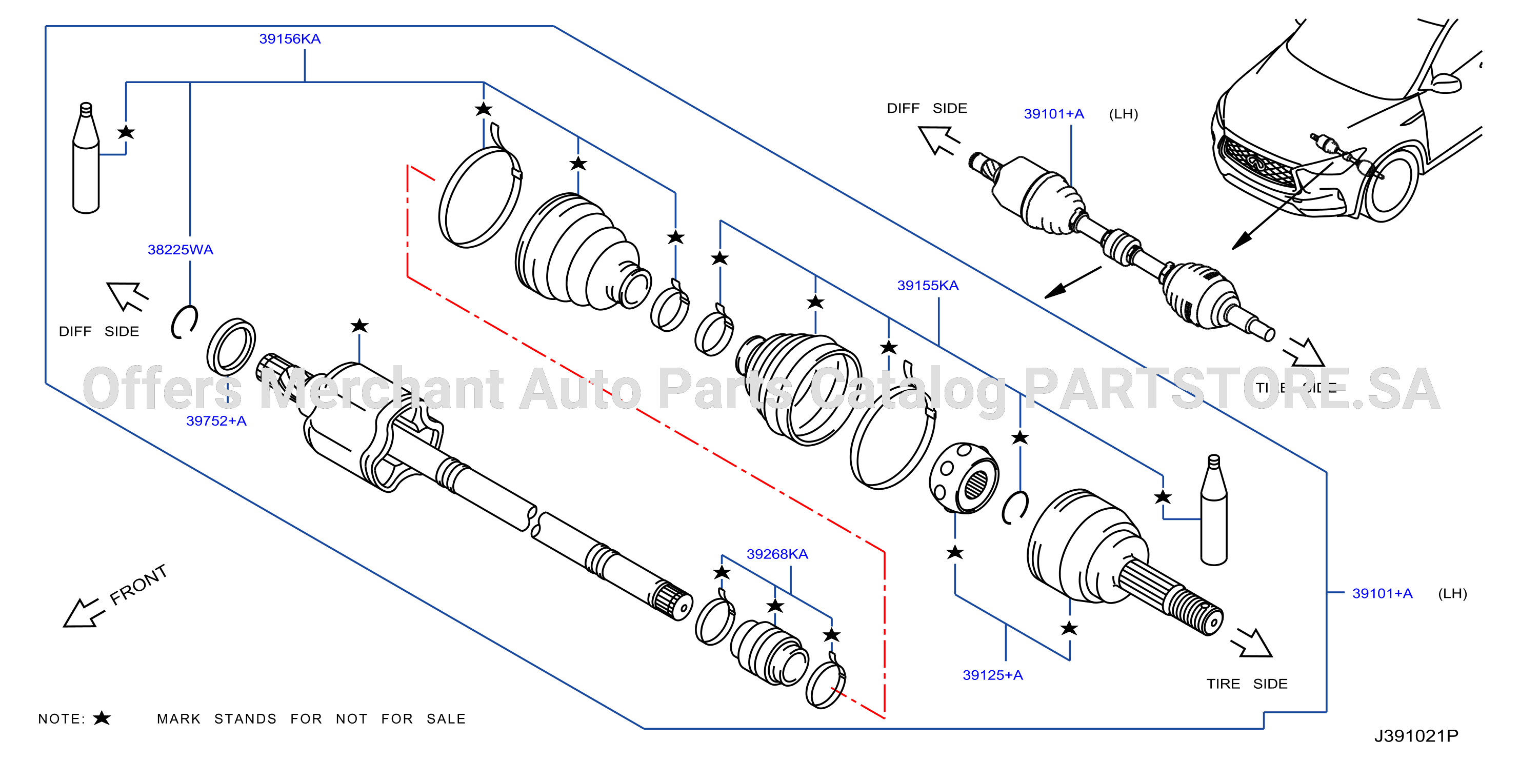 Front Drive Shaft Lh Side