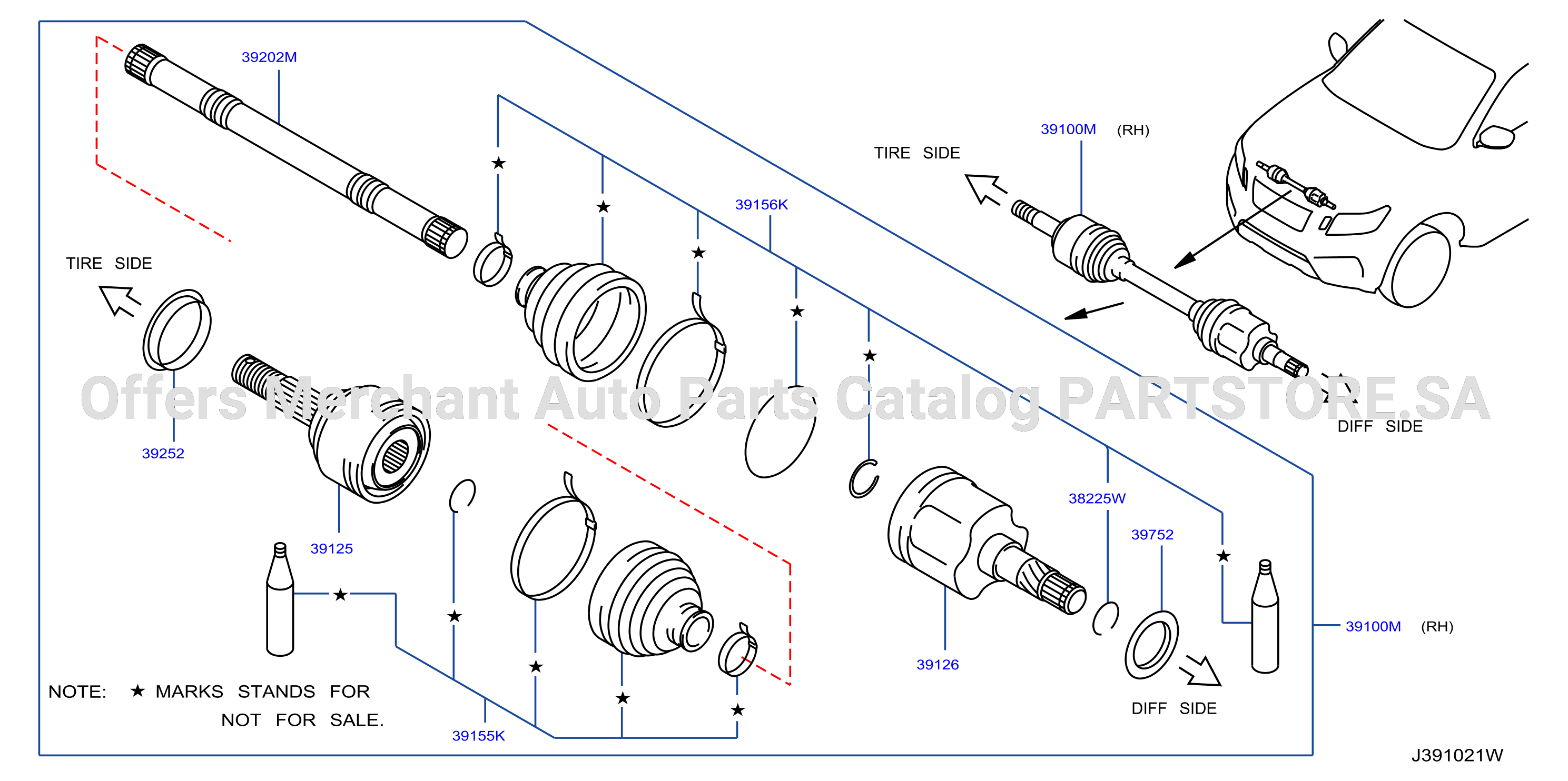 Front Drive Shaft Rh Side
